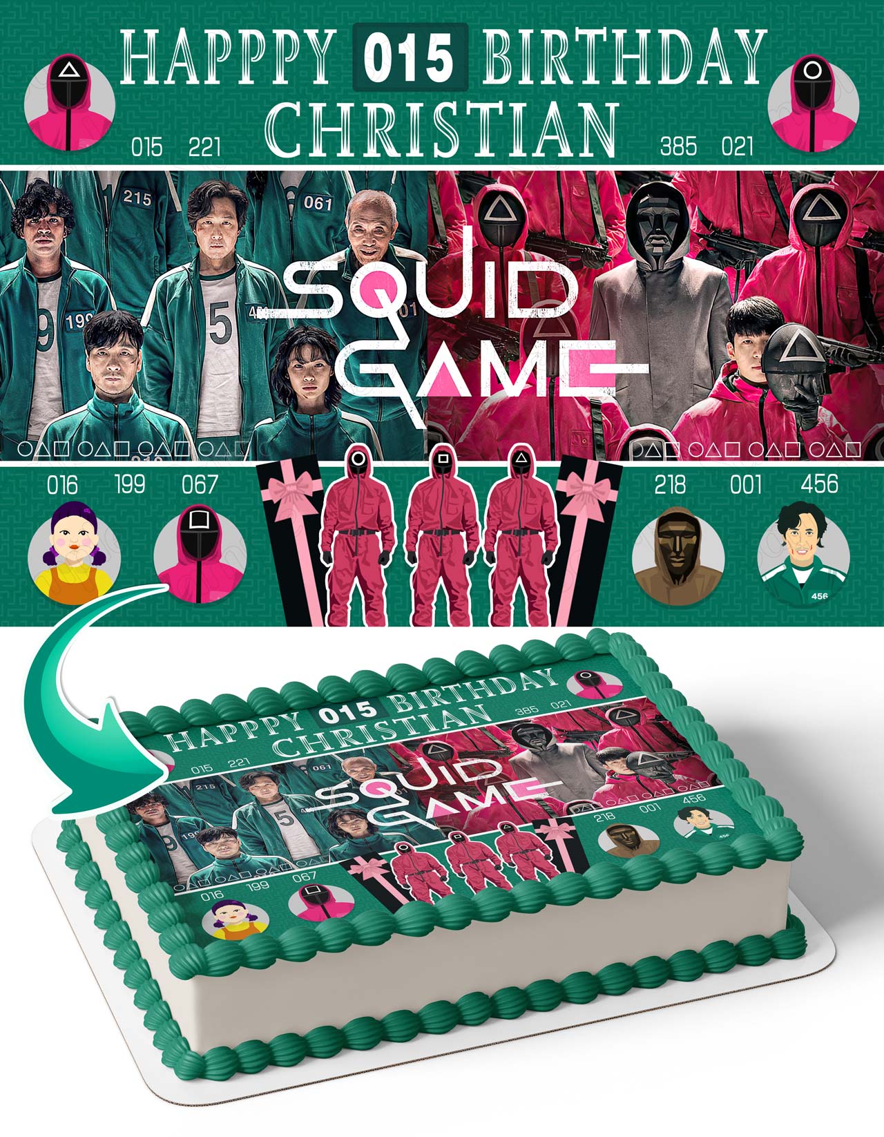 Eskuid Team Games Edible Cake Topper