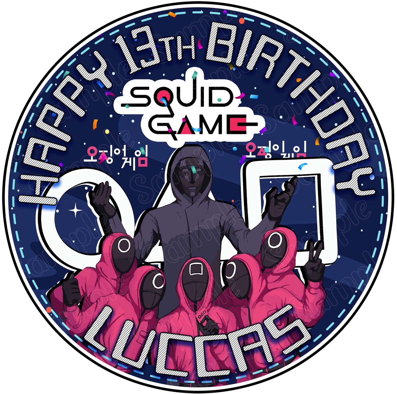 Eskuid Team Games Round – Icing Sheet Birthday - Personalized Edible Cake Topper | Custom Icing Sheet | Birthday Cake Decoration | Photo Cake Image