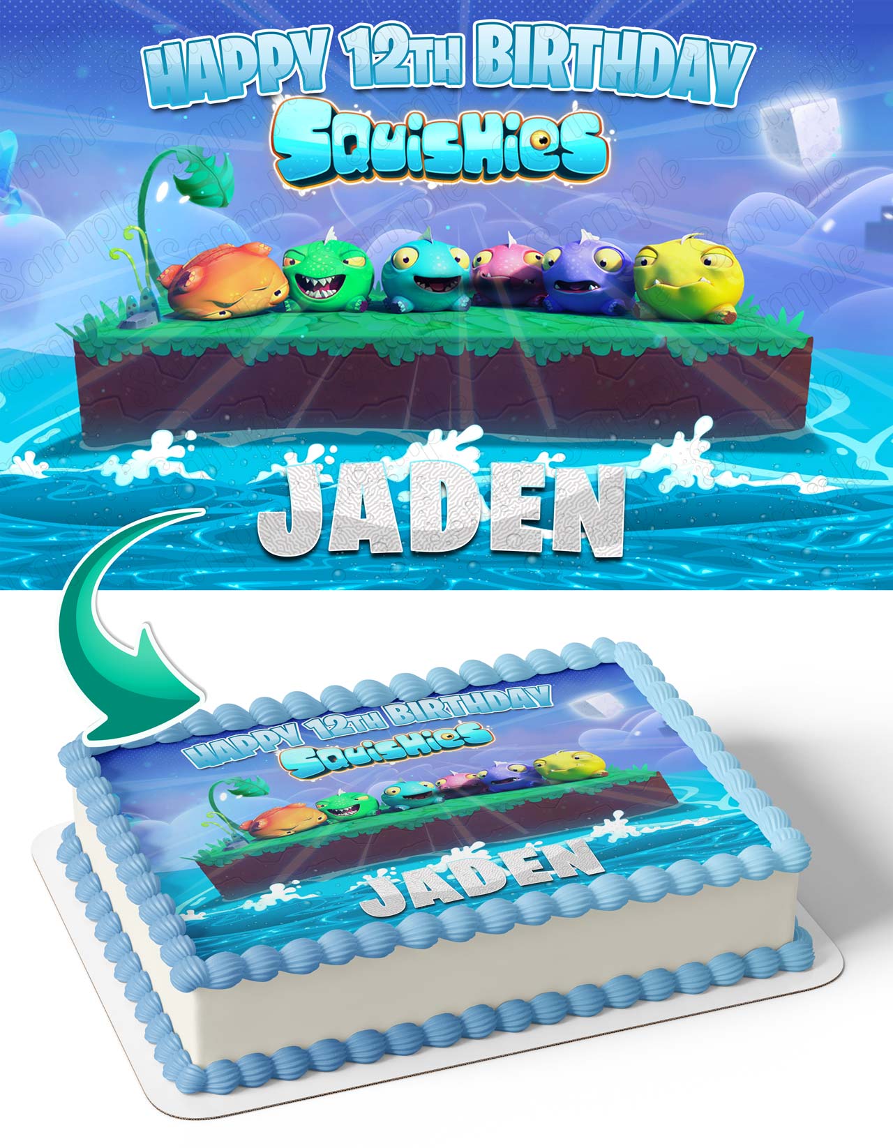 SquishiesVR Game Edible Cake Topper
