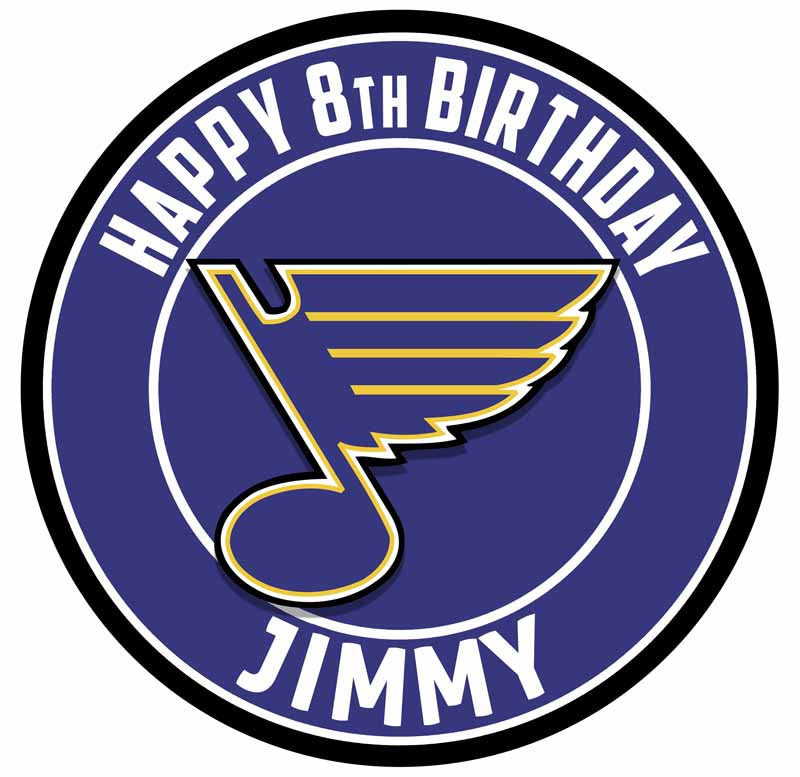 St Louis Blues Round – Icing Sheet Birthday - Personalized Edible Cake Topper | Custom Icing Sheet | Birthday Cake Decoration | Photo Cake Image