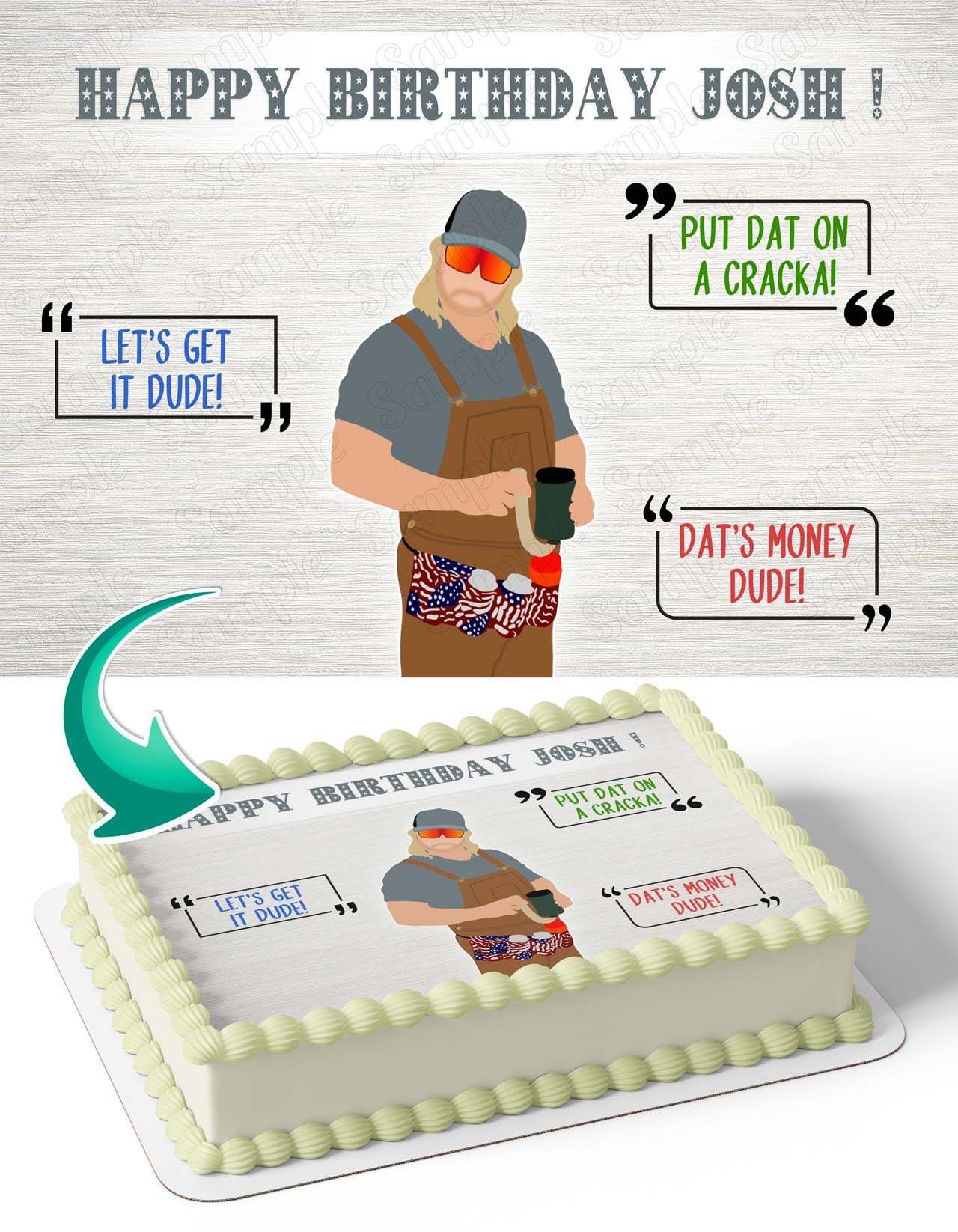 Stalekracker Dude Money Cracka Edible Cake Topper