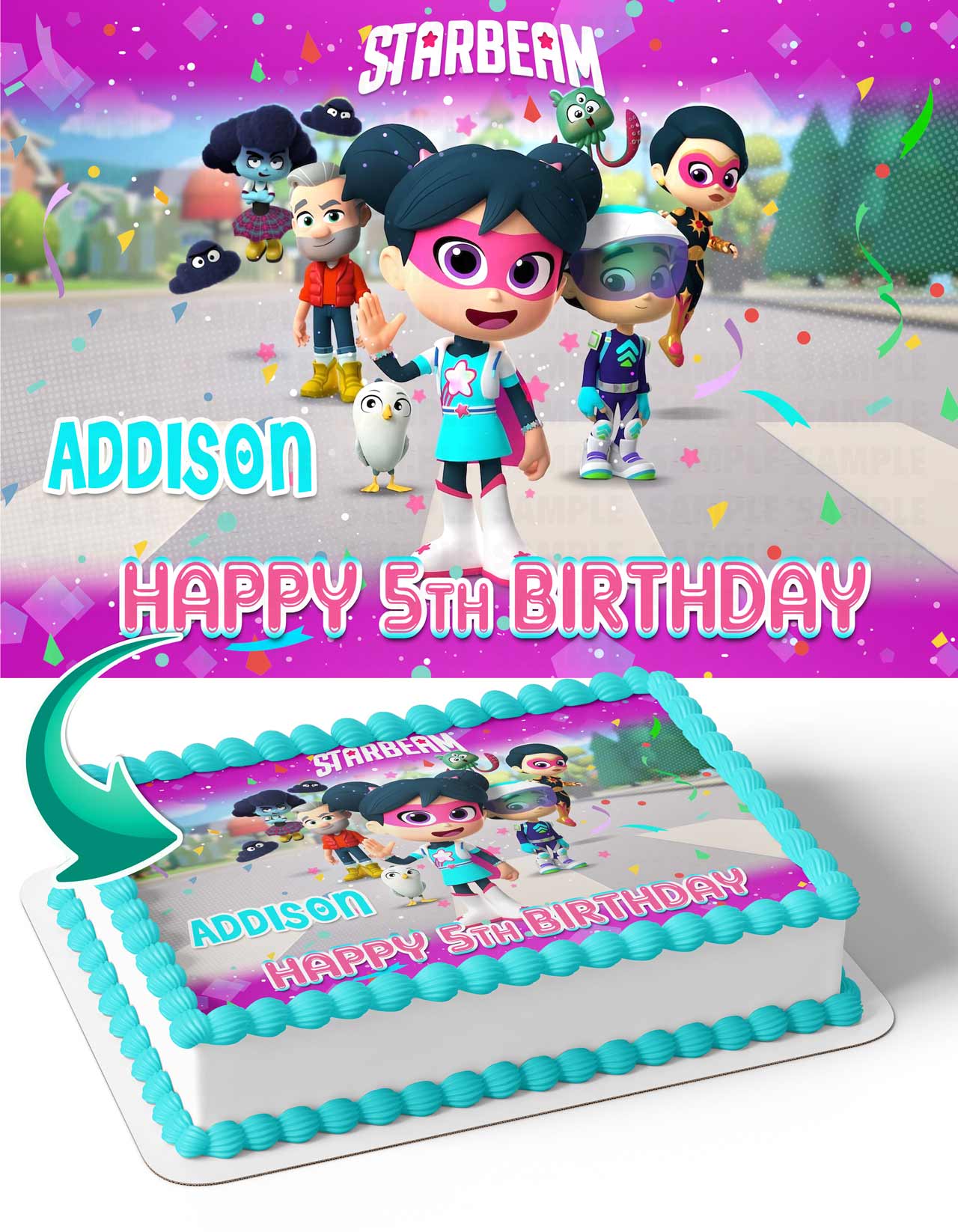 Starbeam Edible Cake Topper