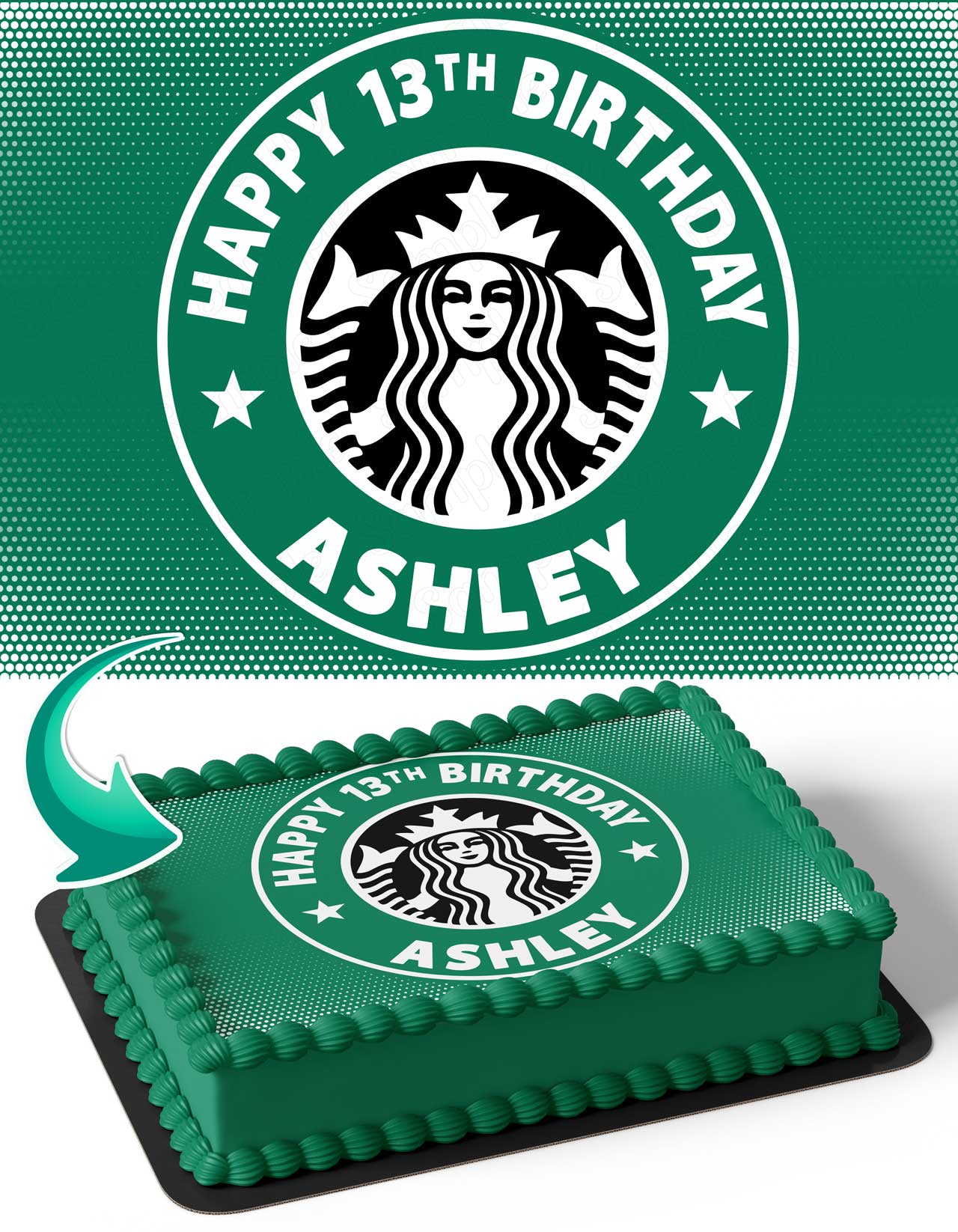 Starcoffe Coffe ST Edible Cake Topper