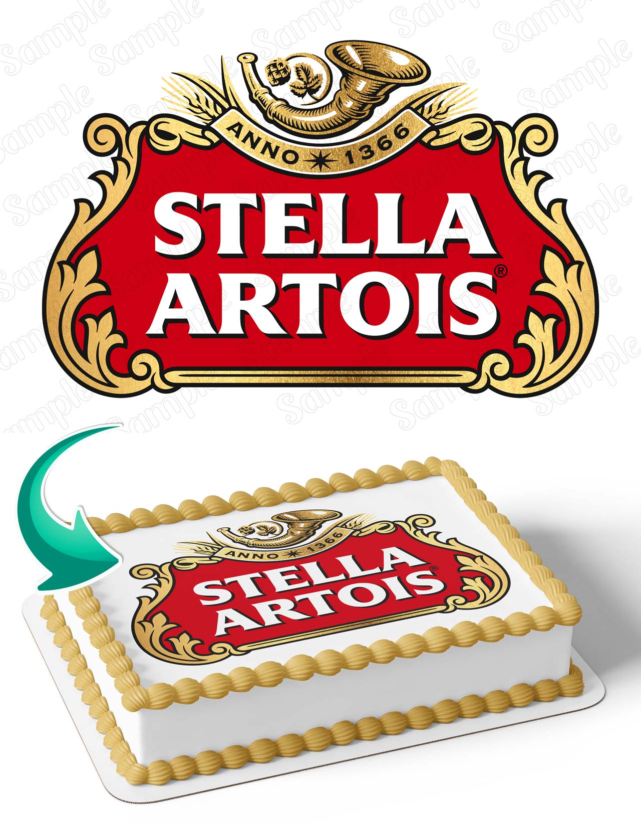 Stella Artois Beer SA Edible Cake Topper