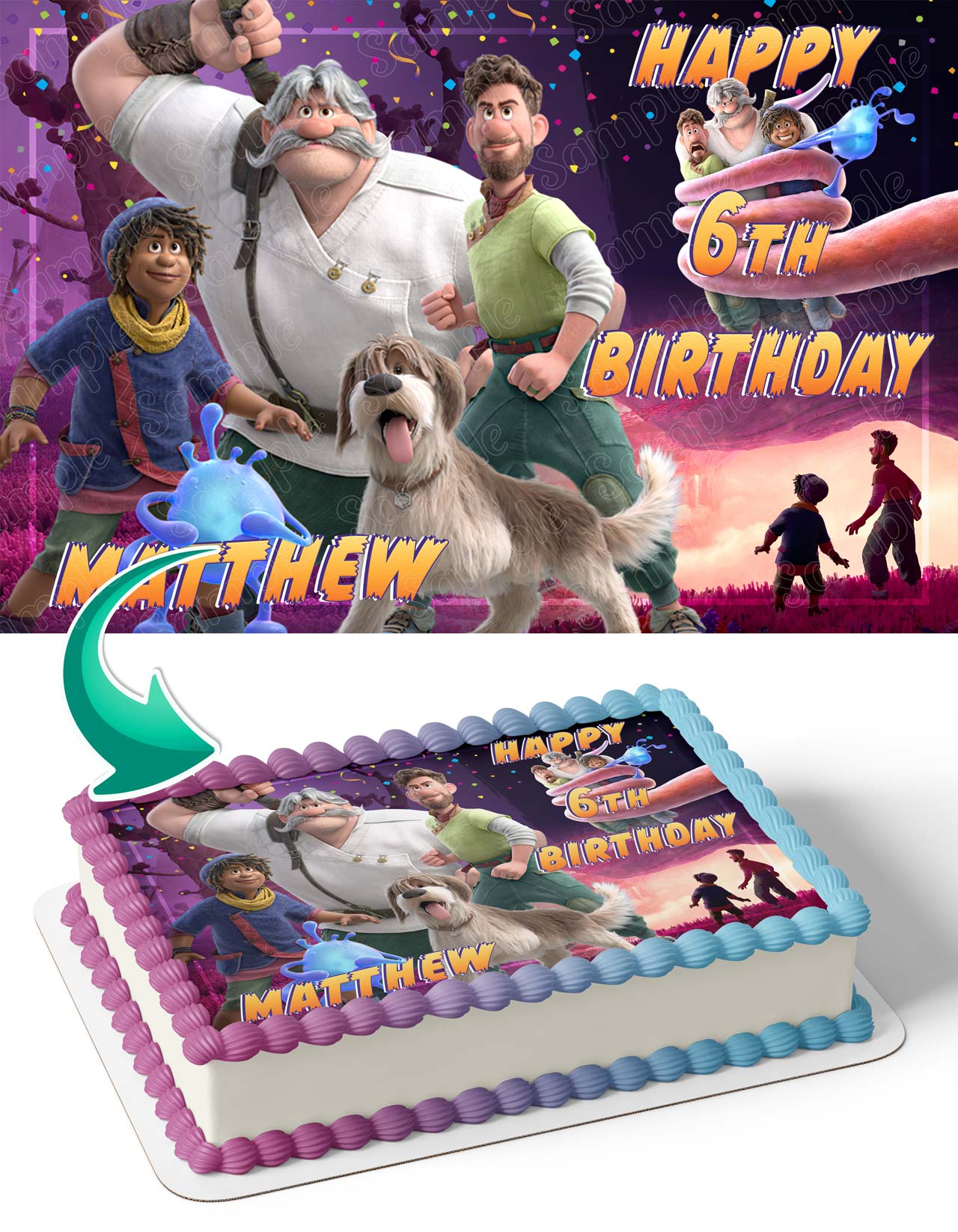 Strange World LV Edible Cake Topper