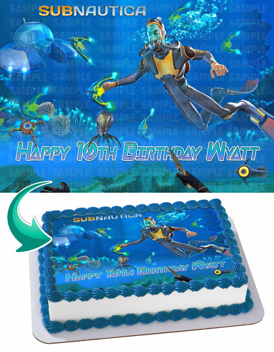 Subnautica Edible Cake Topper