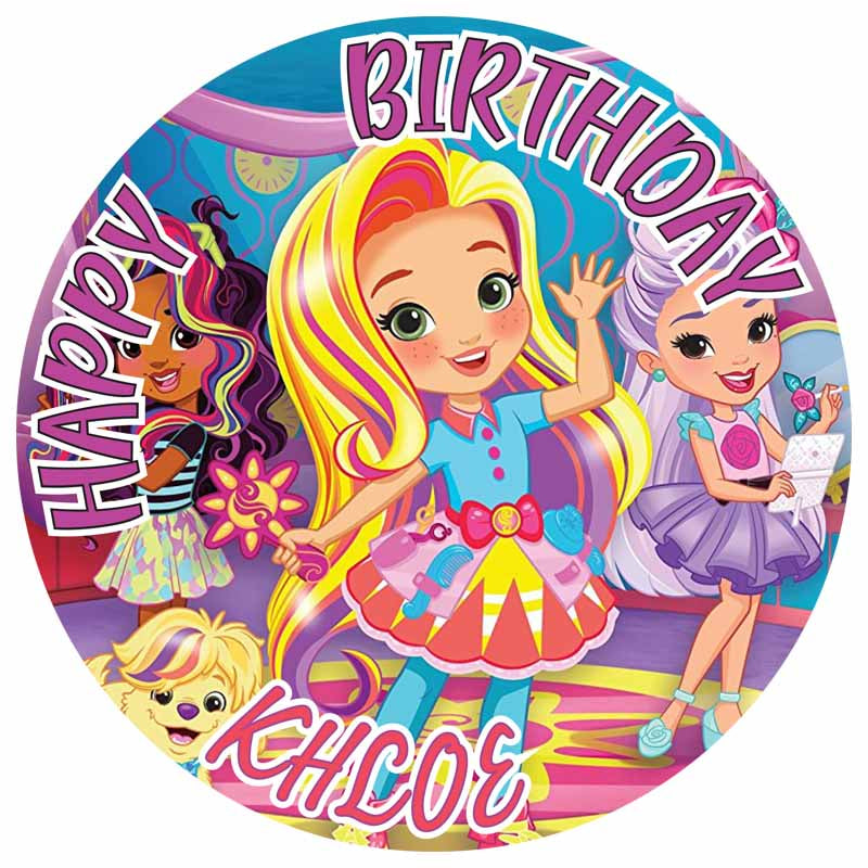 Sunny Day Round – Icing Sheet Birthday - Personalized Edible Cake Topper | Custom Icing Sheet | Birthday Cake Decoration | Photo Cake Image