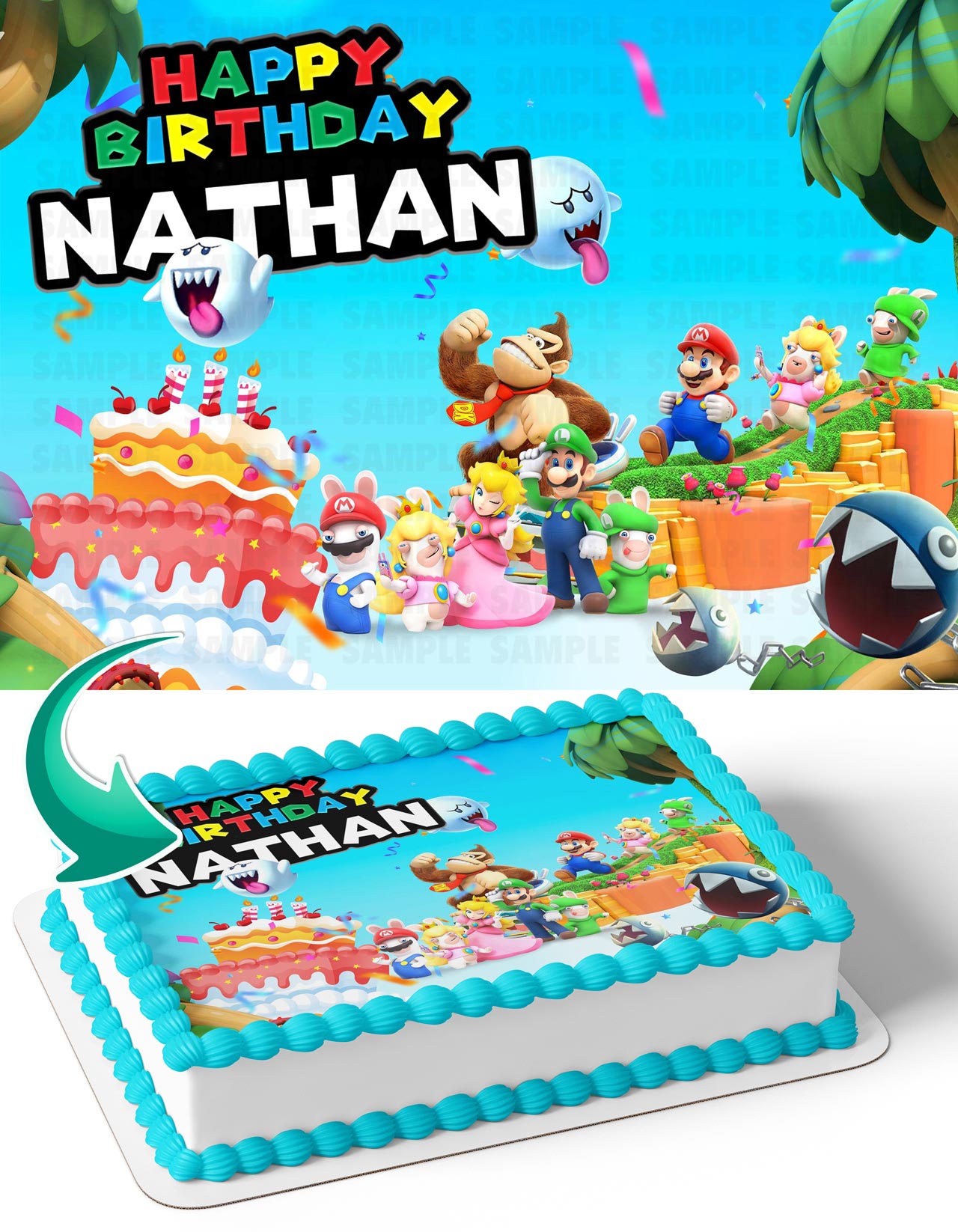 Super Brother Maro Bros SM Edible Cake Topper