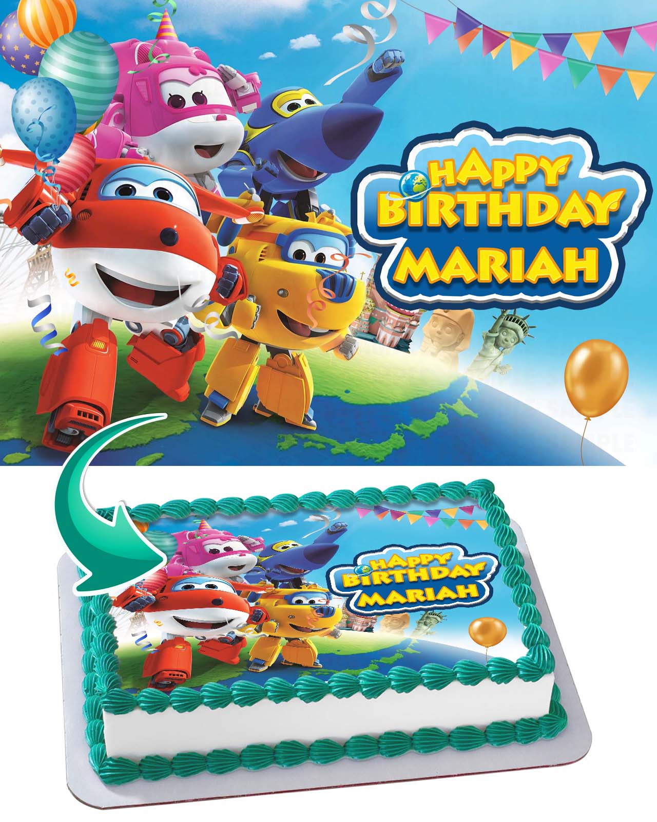 Super Wings SSW Edible Cake Topper