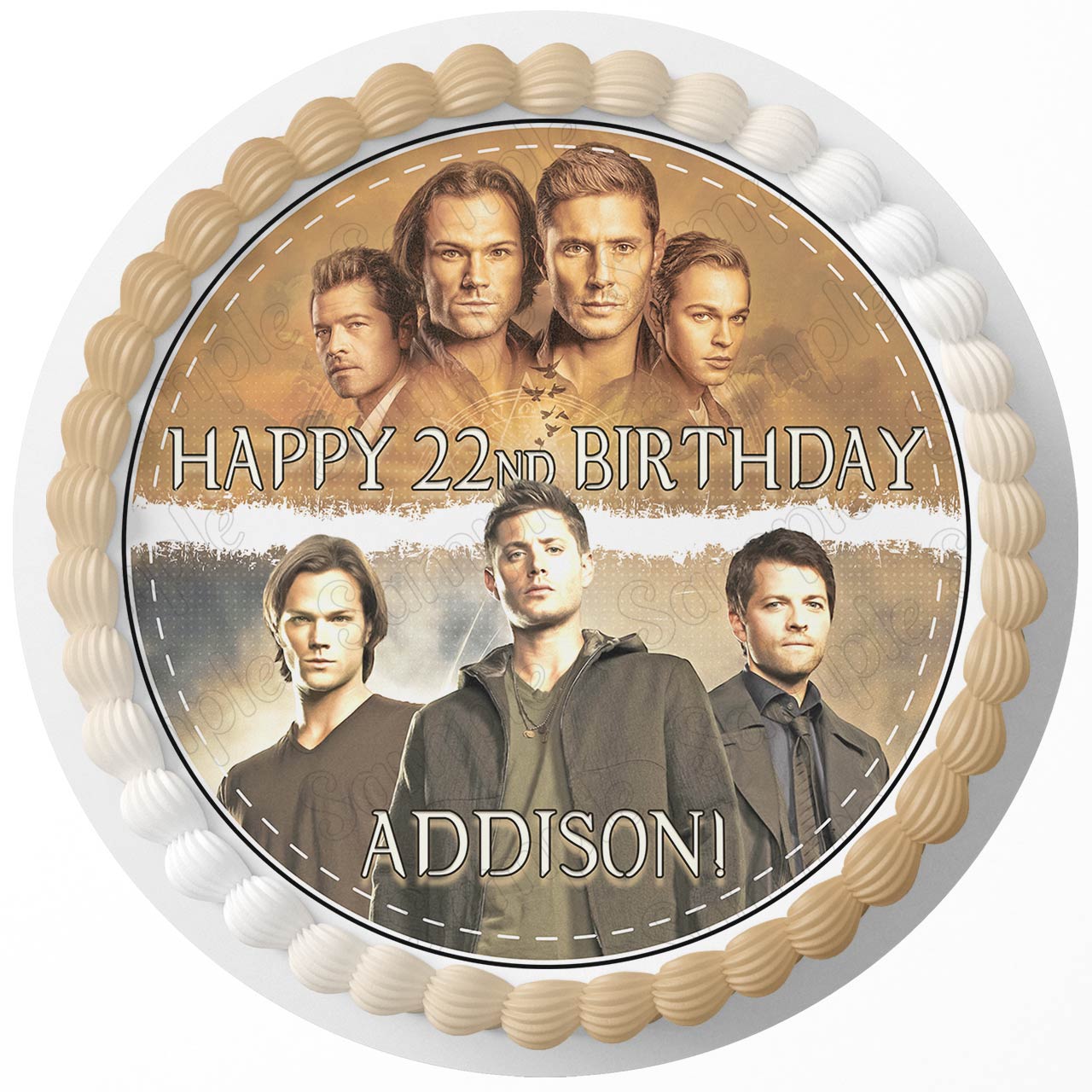 Super Natural Round – Icing Sheet Birthday - Personalized Edible Cake Topper | Custom Icing Sheet | Birthday Cake Decoration | Photo Cake Image