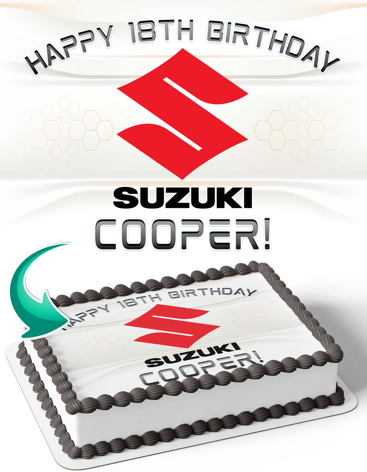 Suzuki Edible Cake Topper