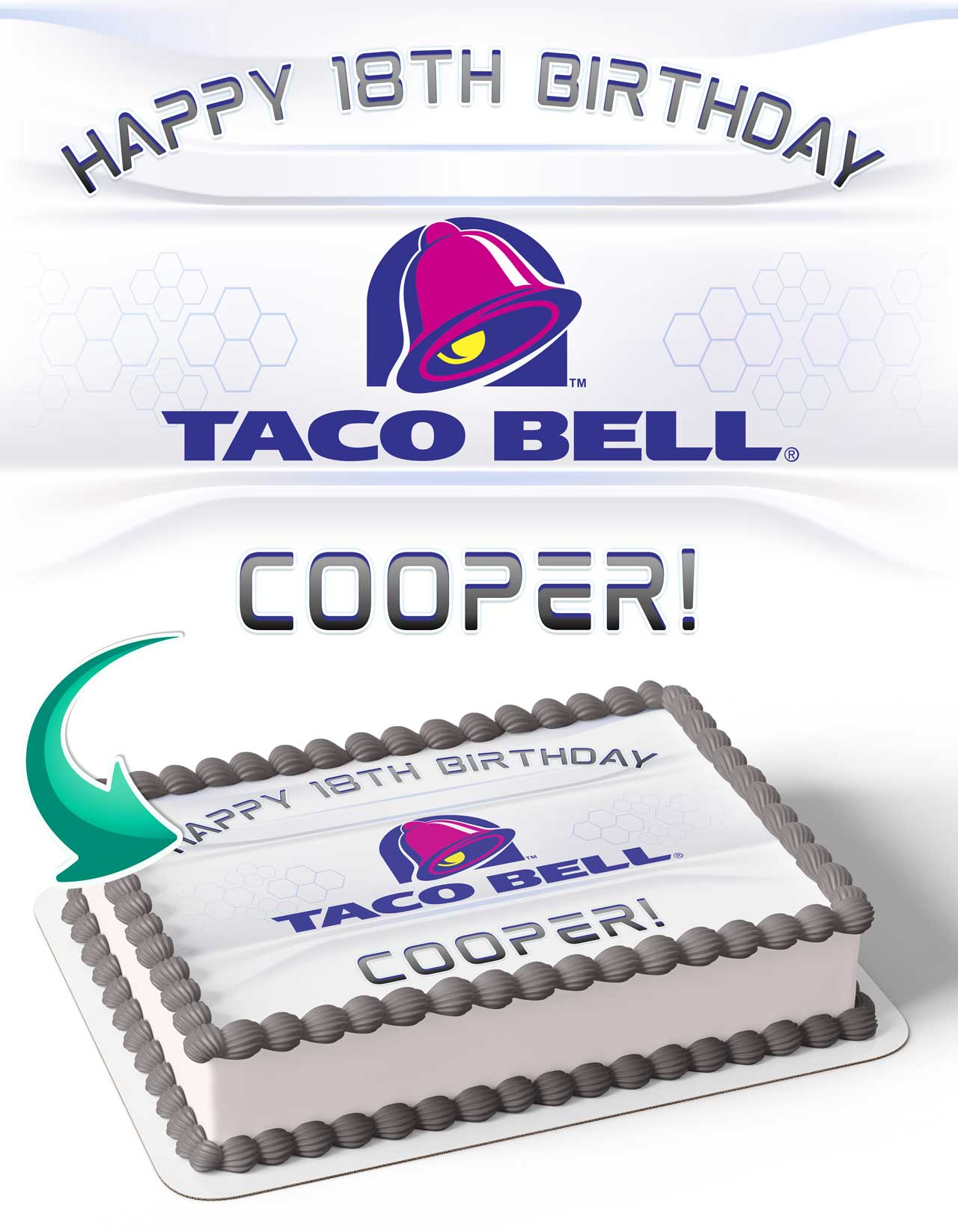 Taco Bell Edible Cake Topper