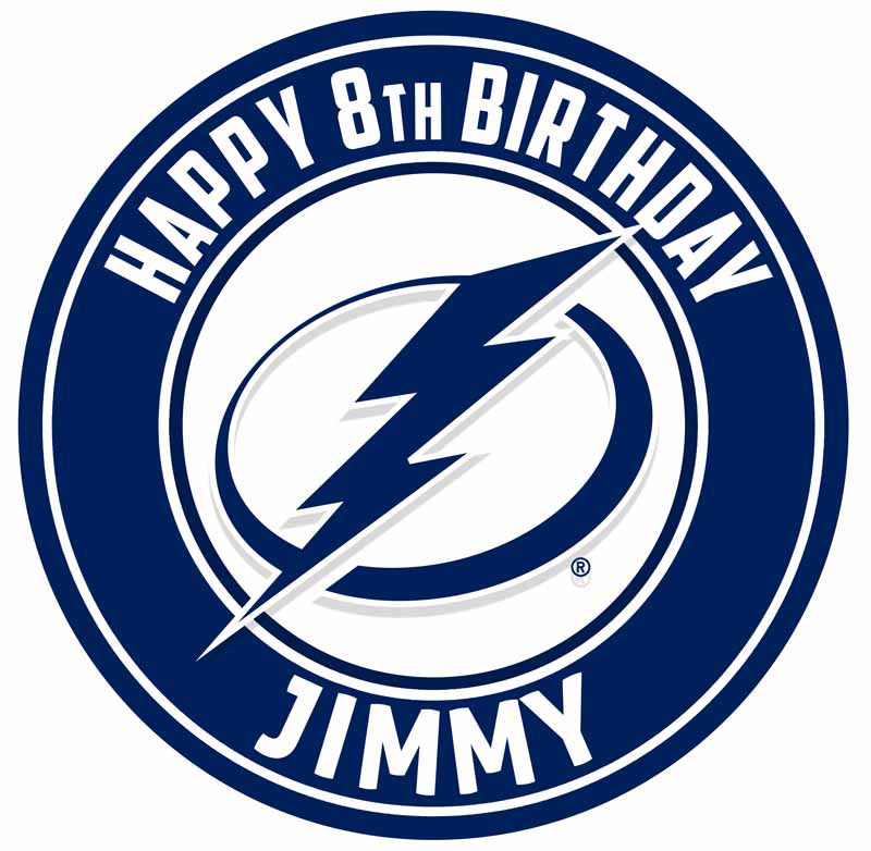 Tampa Bay Lightning Round – Icing Sheet Birthday - Personalized Edible Cake Topper | Custom Icing Sheet | Birthday Cake Decoration