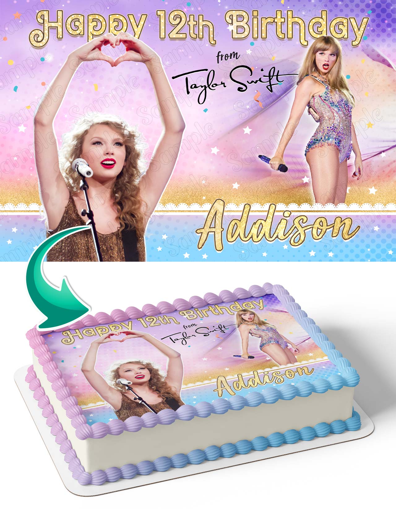 Tailor Swit Singer Edible Cake Topper