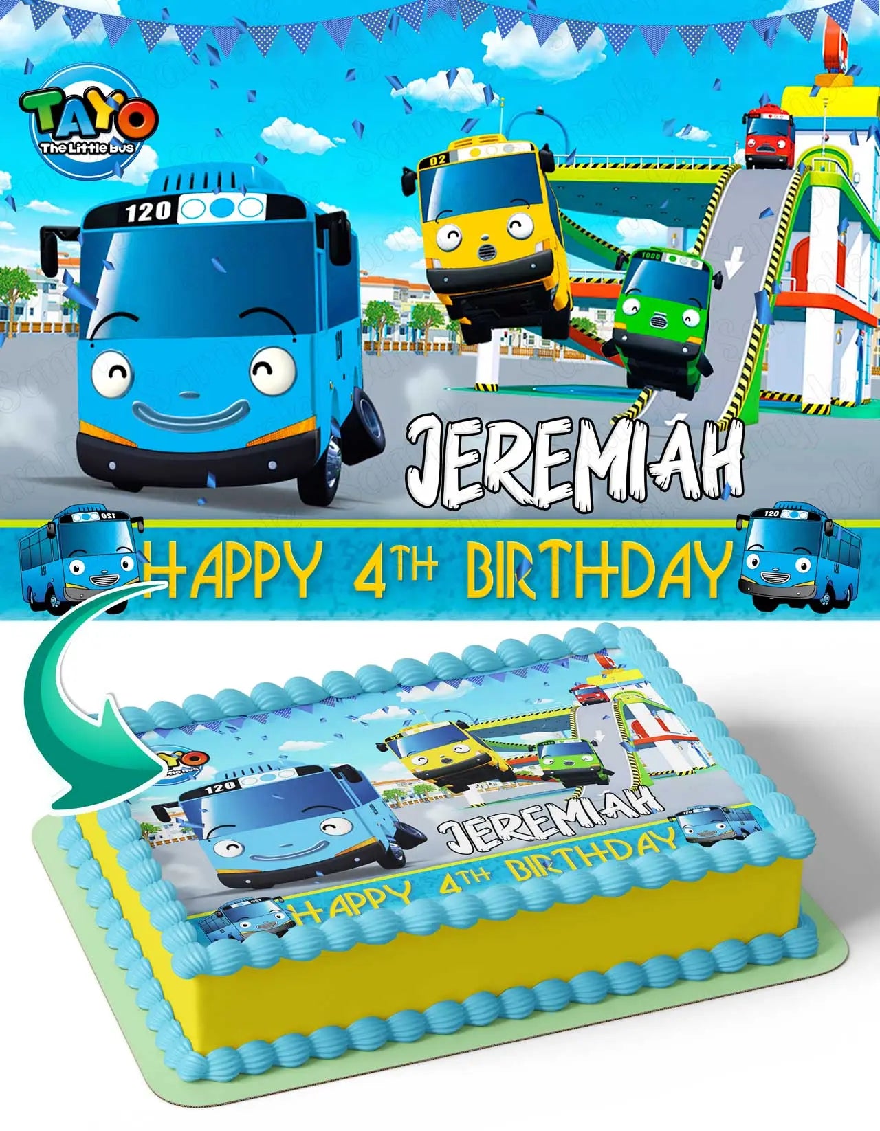 Tayo the Little Bus Edible Cake Topper