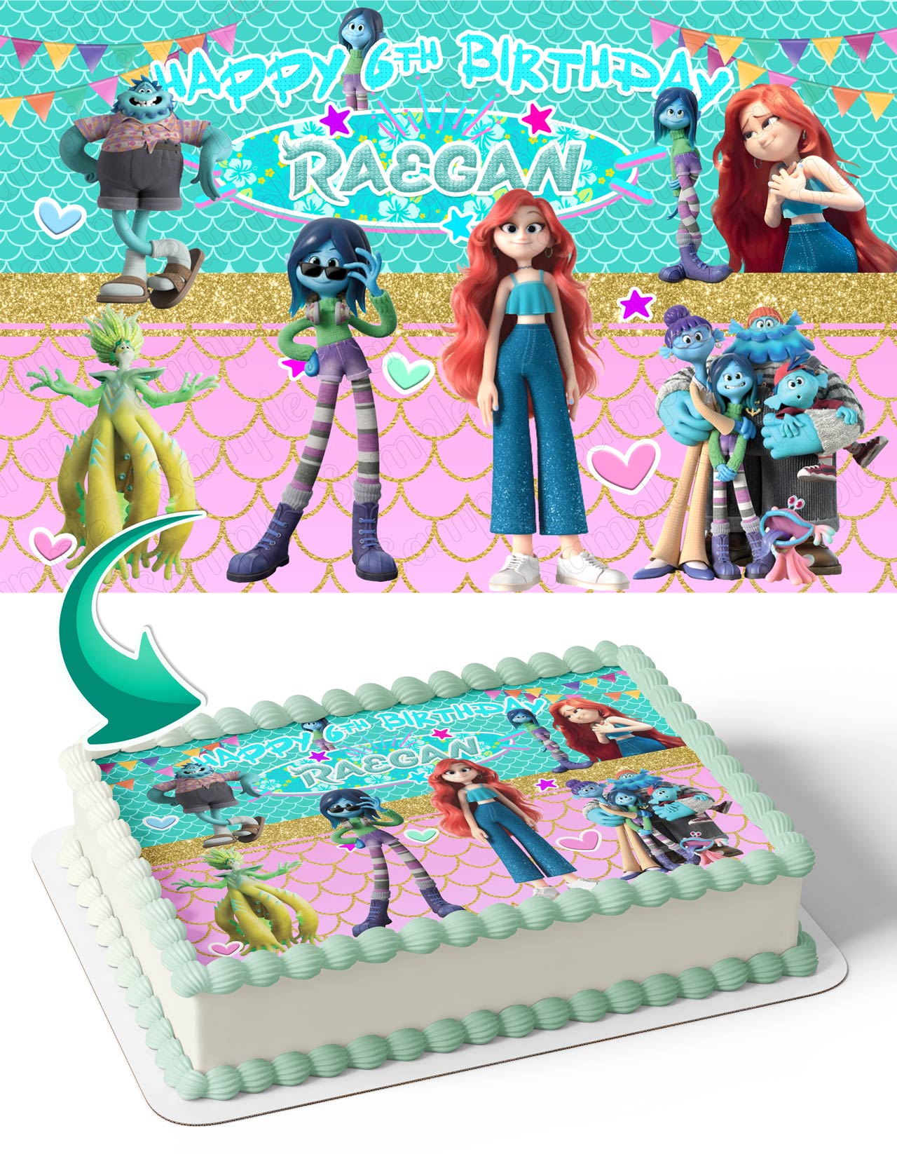 Teenage Kraken Ruby Chelsea Edible Cake Topper