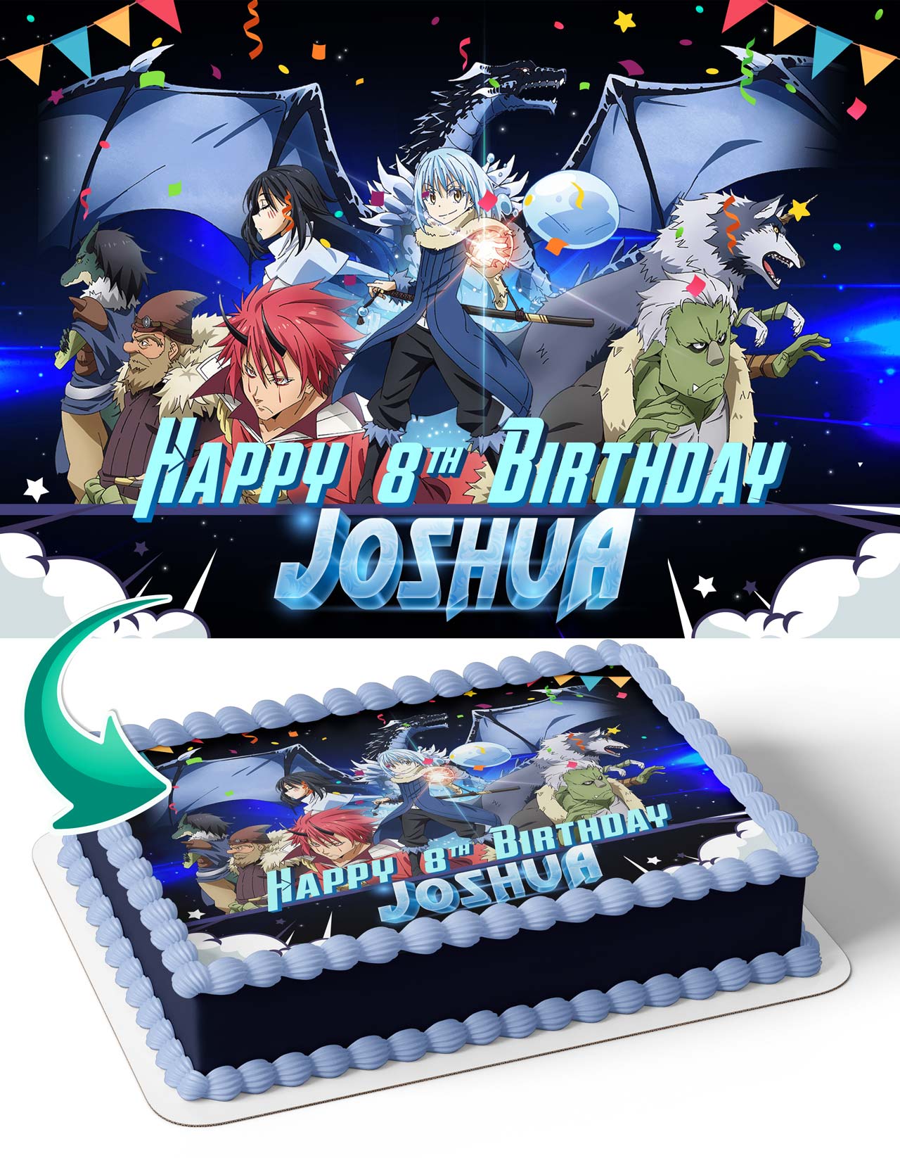 That Time I Got Reincarnated as a Slime Edible Cake Topper