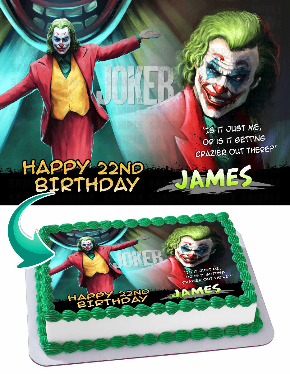 The Joker JKR Edible Cake Topper