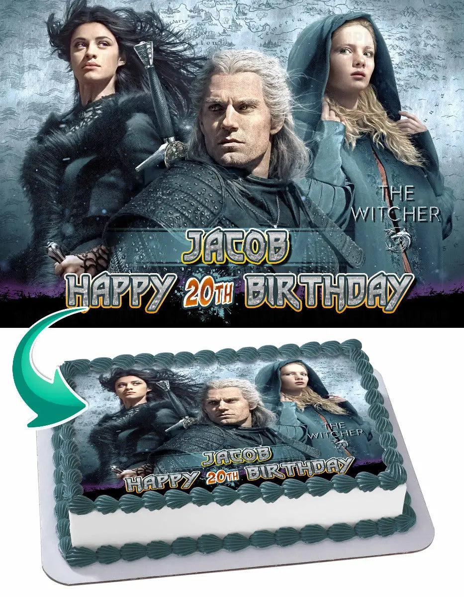 The Witcher TV Show Netvideo Edible Cake Topper