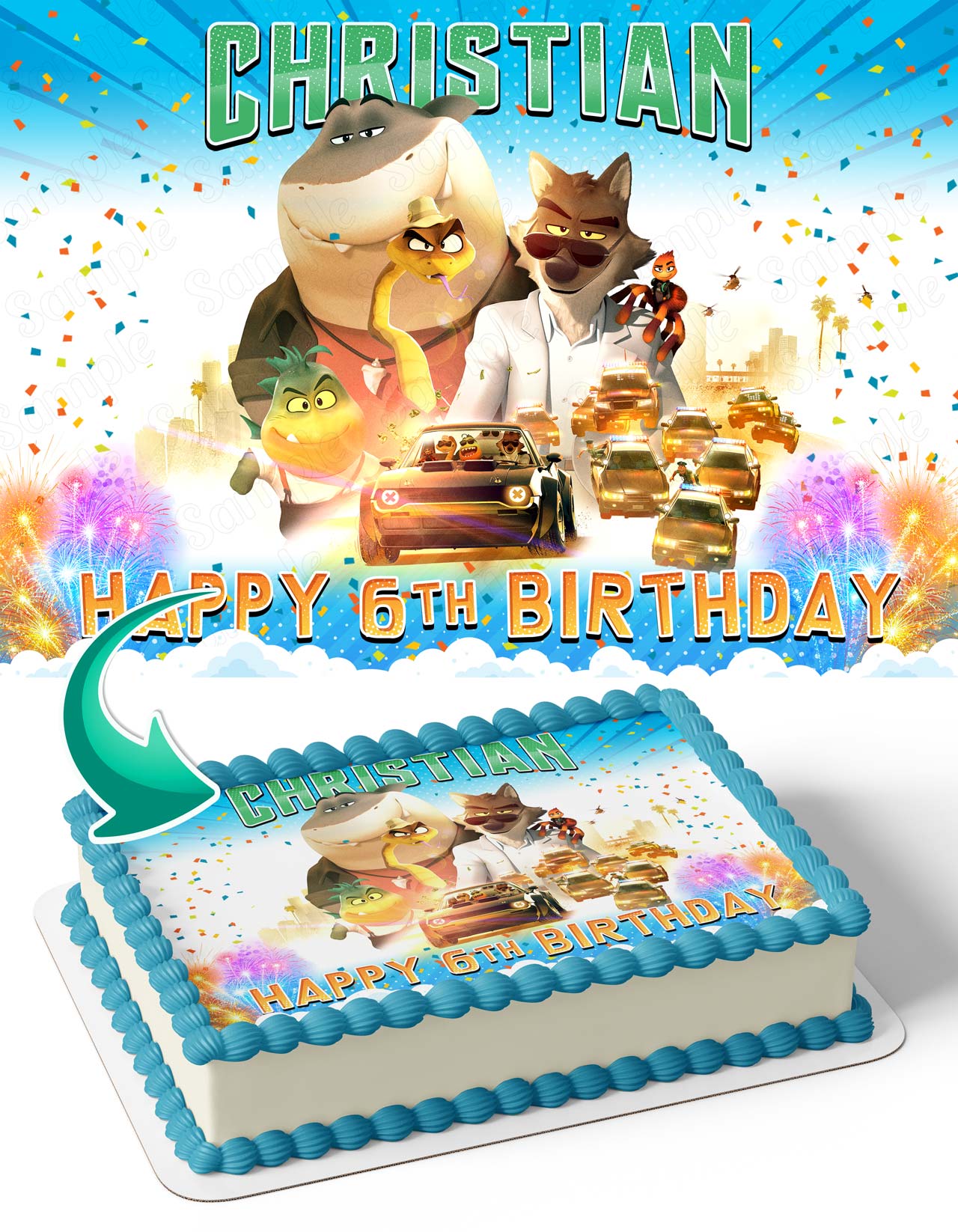 The Bad Guys Edible Cake Topper