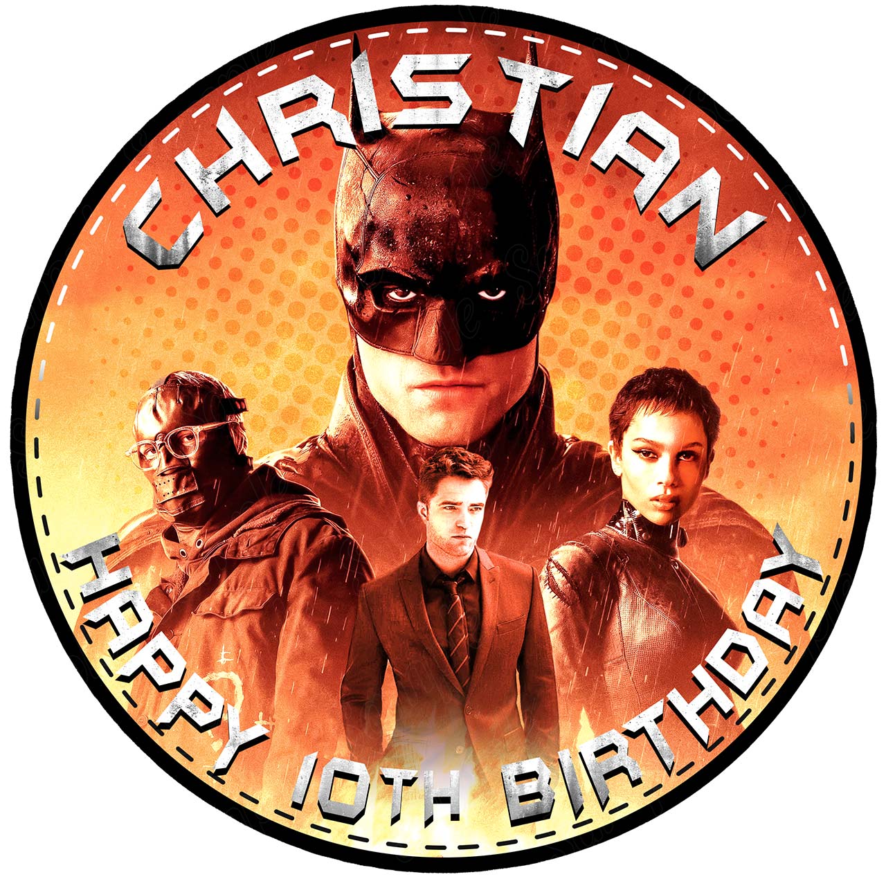 BatMan Dark Night Bati Gotic City CGH Round – Icing Sheet Birthda - Personalized Edible Cake Topper | Custom Icing Sheet | Birthday Cake Decoration