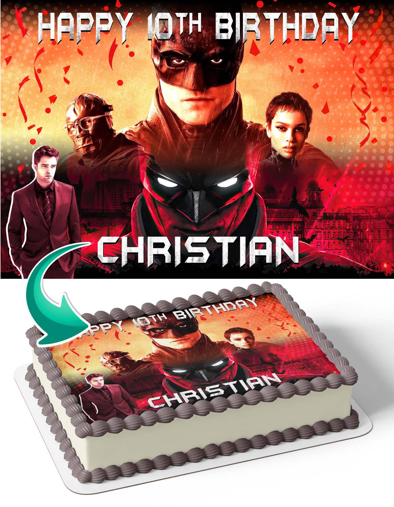 The Batman Movie VII Edible Cake Topper