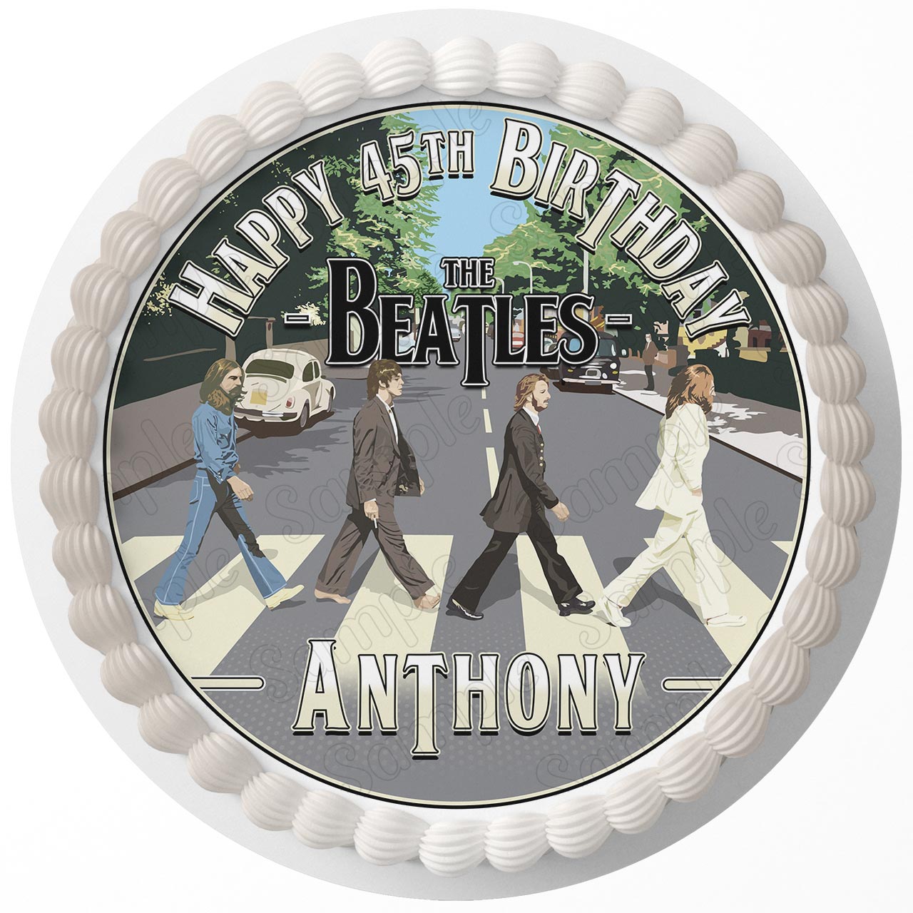 Classic Rock Band HRT Round – Icing Sheet Birthday - Personalized Edible Cake Topper | Custom Icing Sheet | Birthday Cake Decoration