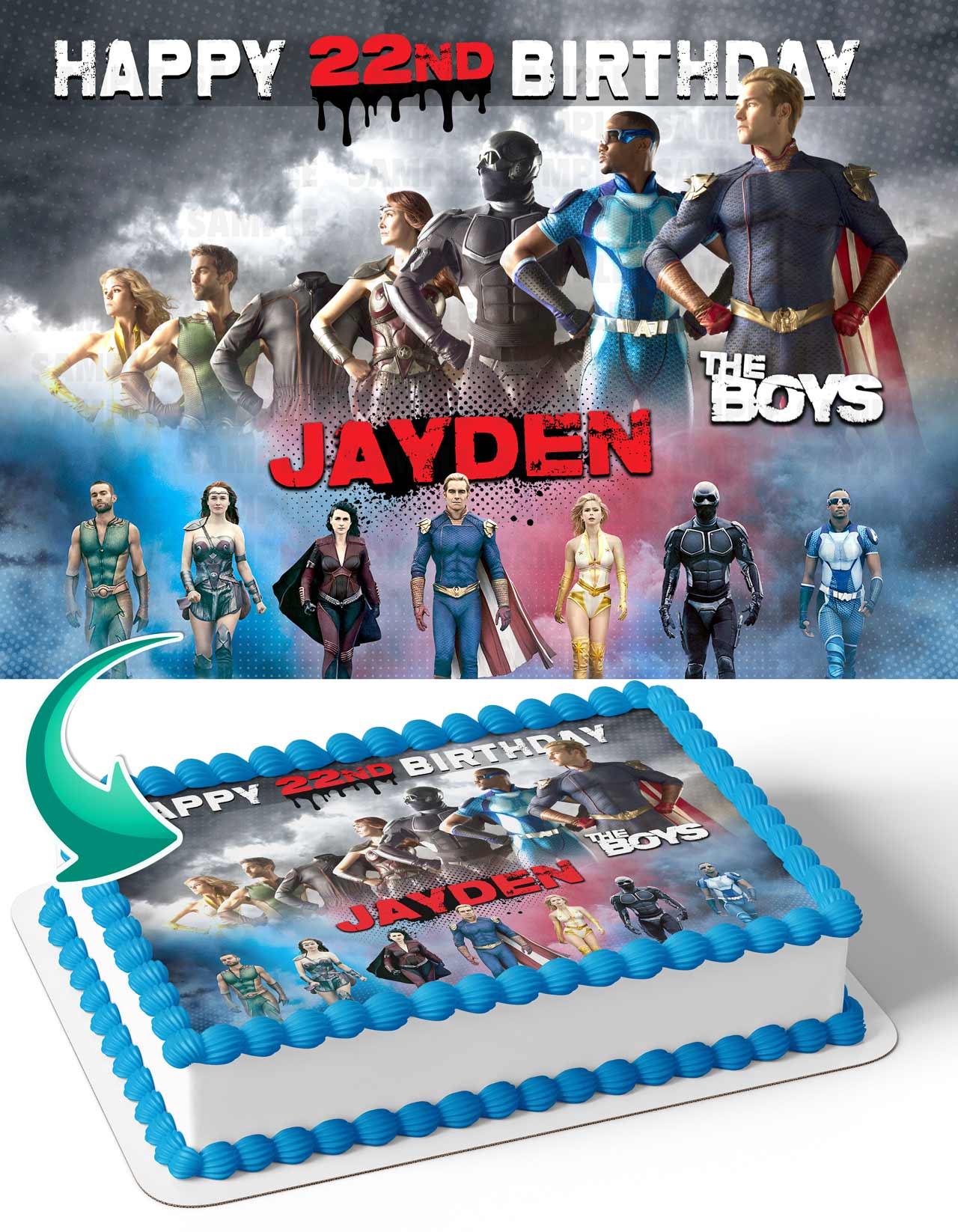 The Boys TV Series Edible Cake Topper
