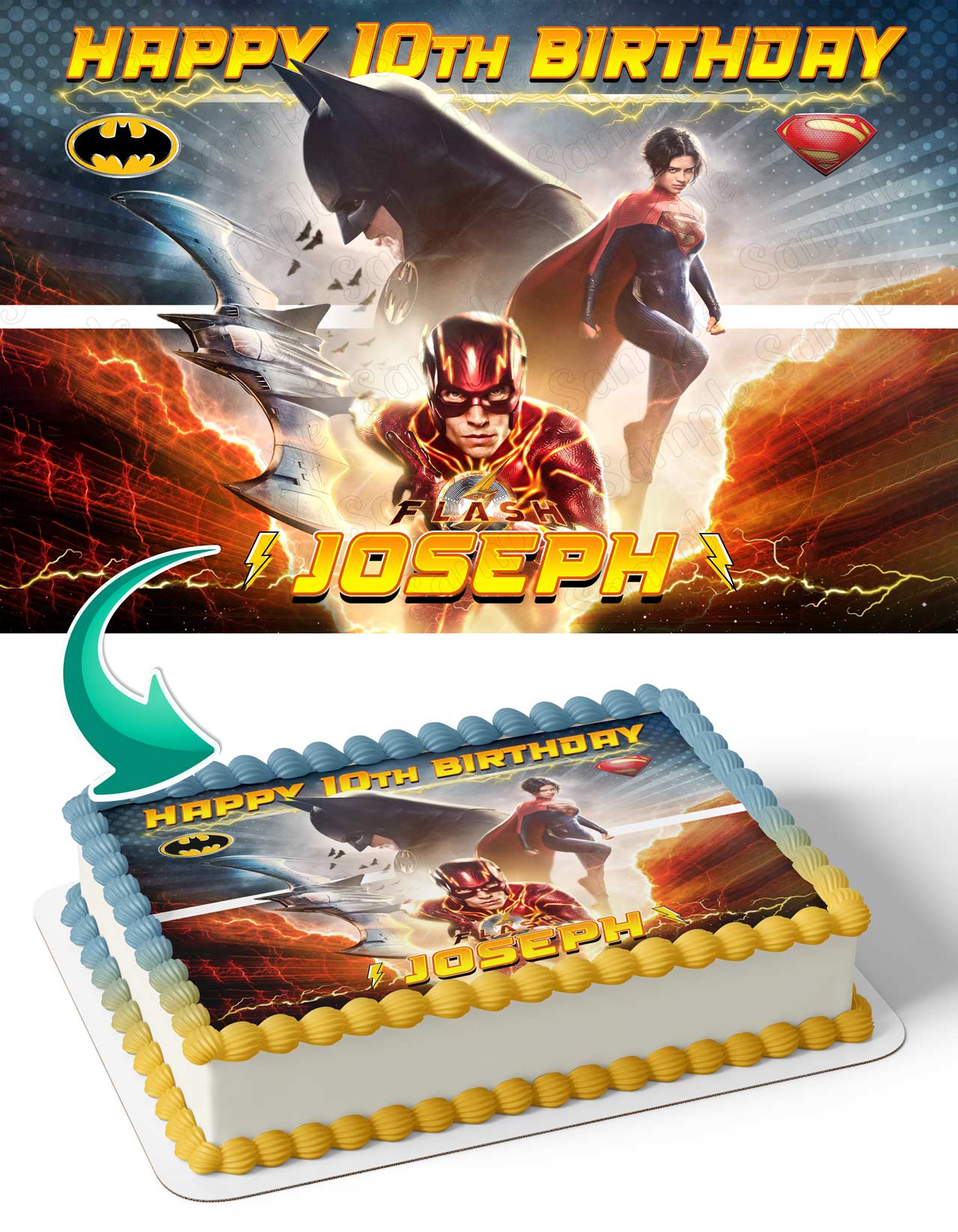 The Flash FLS Edible Cake Topper