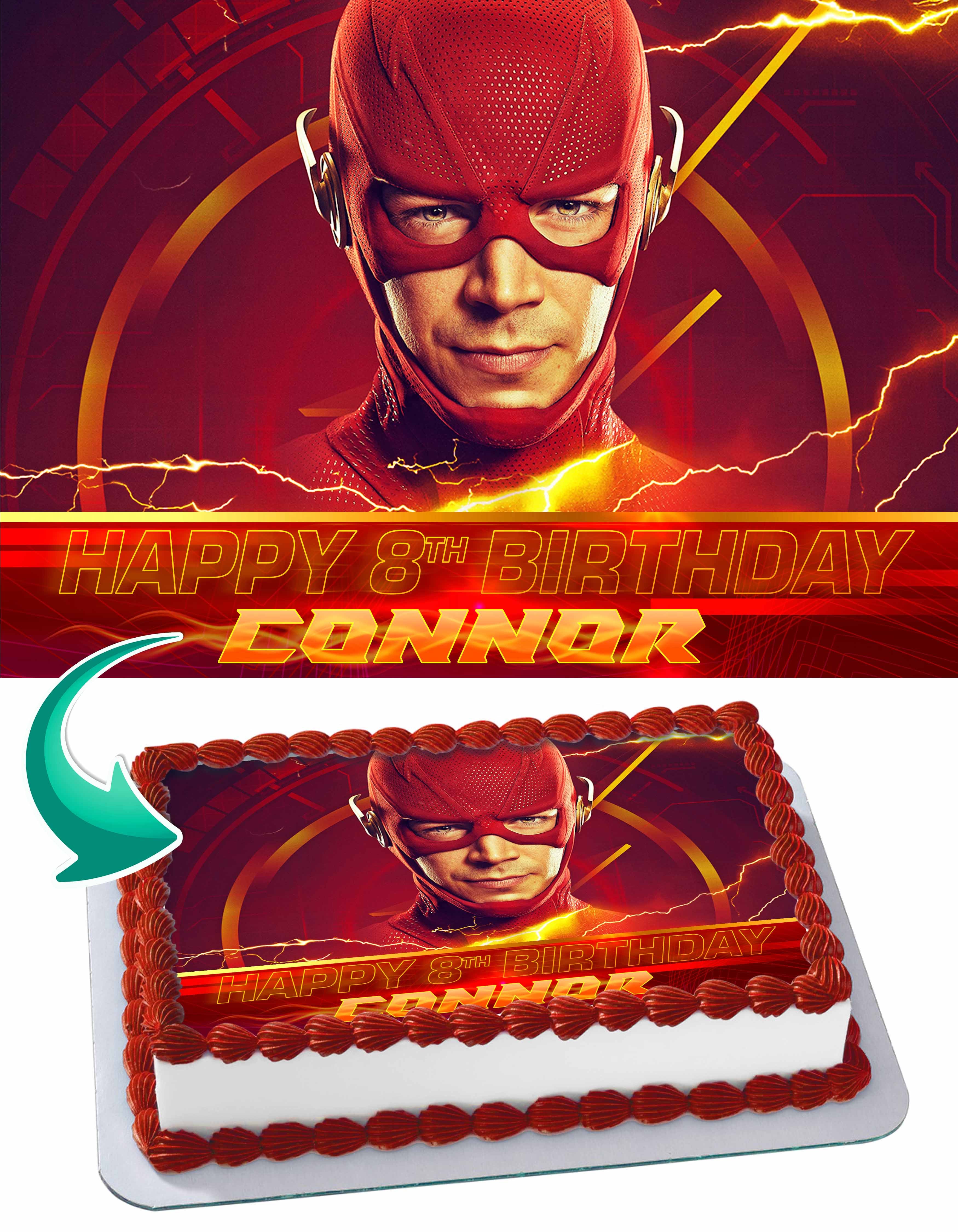 The Flash TFL Edible Cake Topper