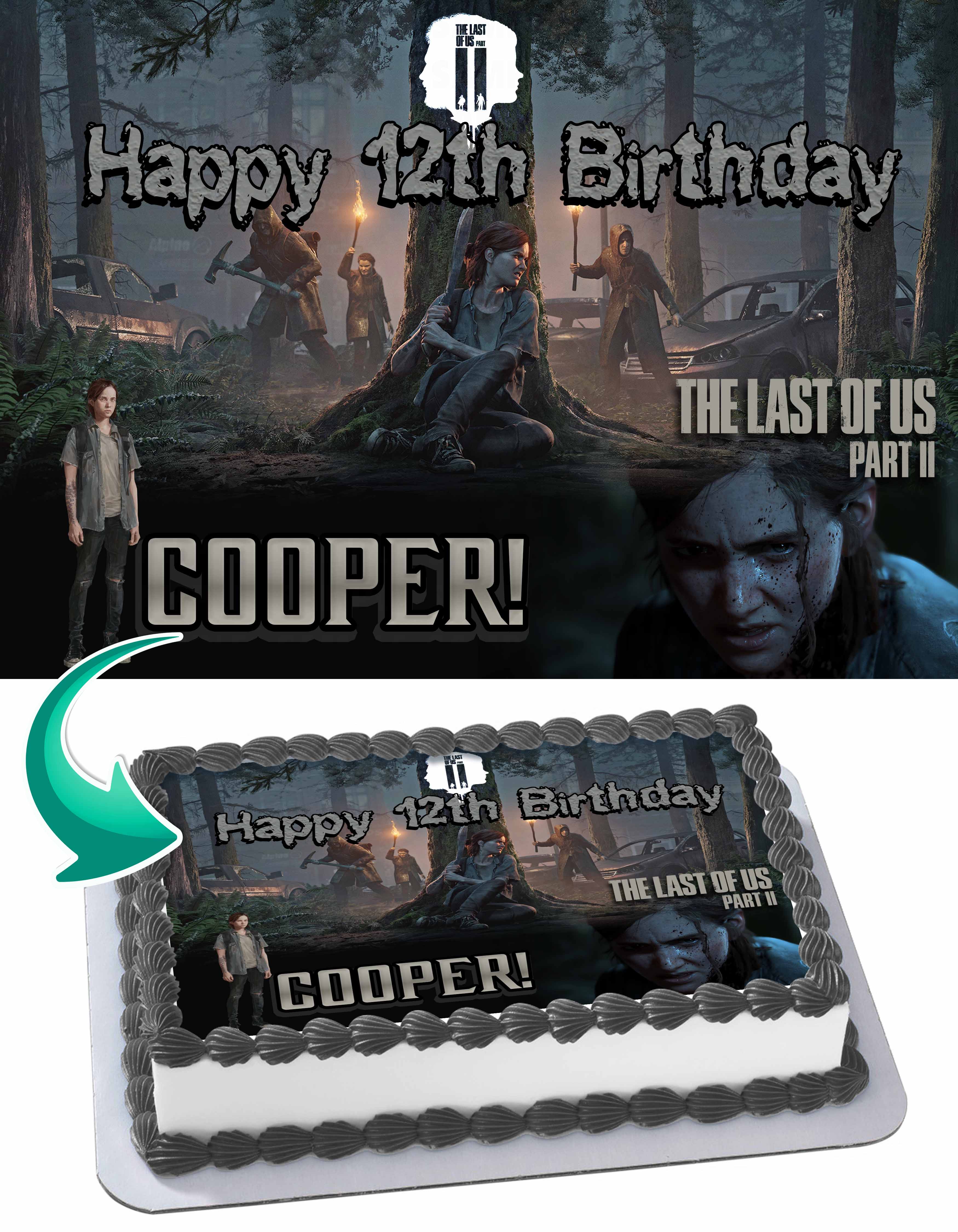 The Last of Us Part 2 Edible Cake Topper