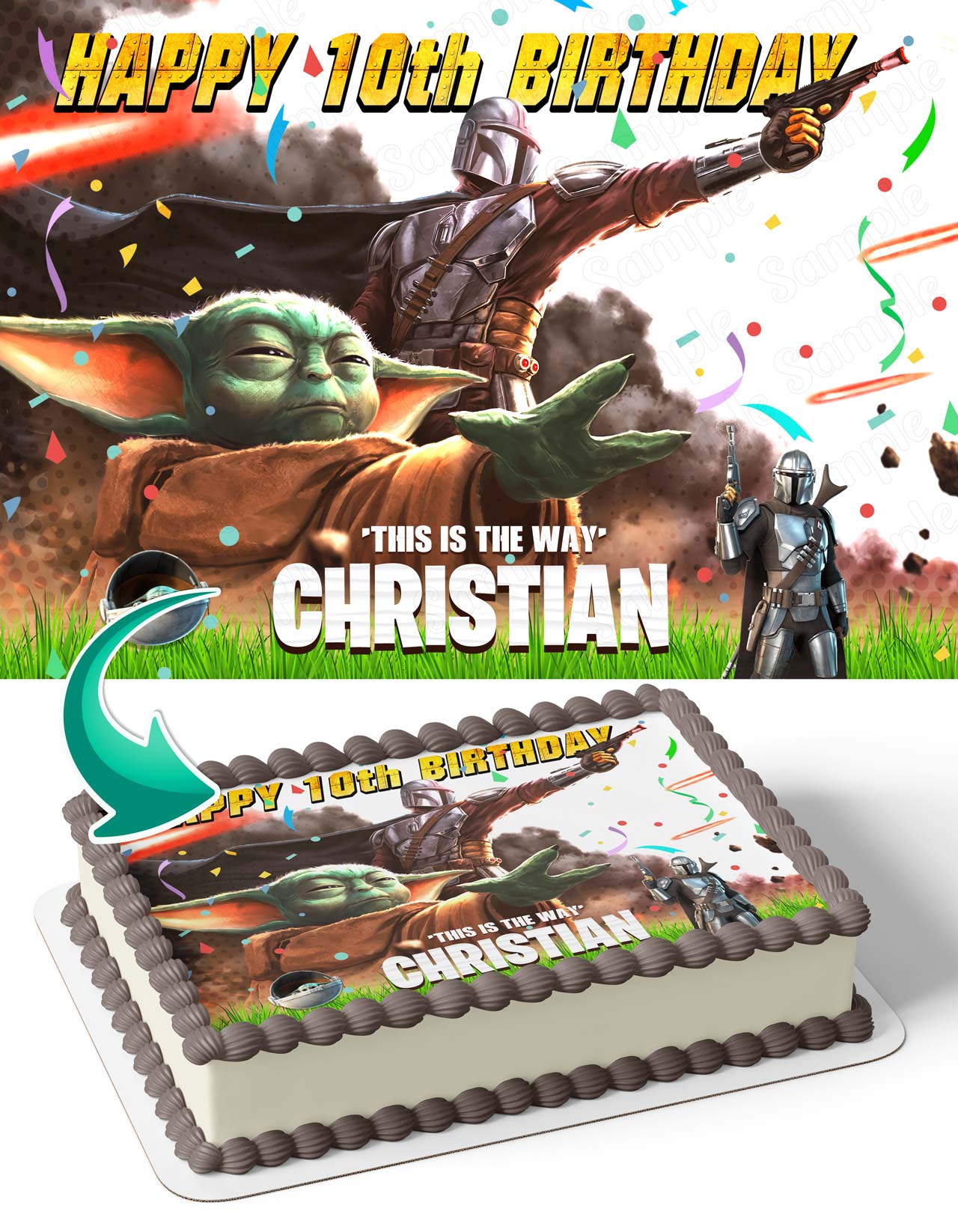 The Mandalorian VII Edible Cake Topper