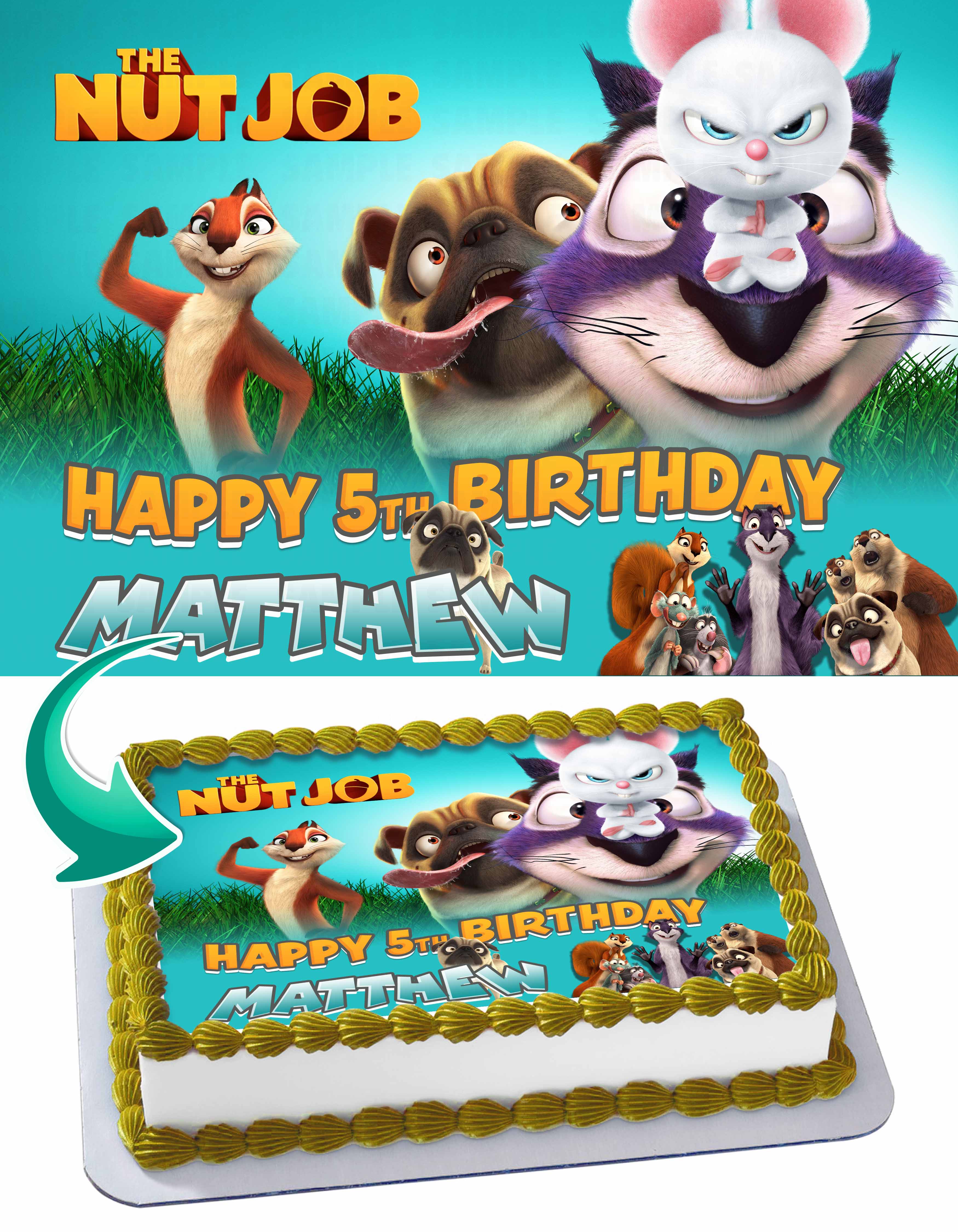 The Nut Job Edible Cake Topper