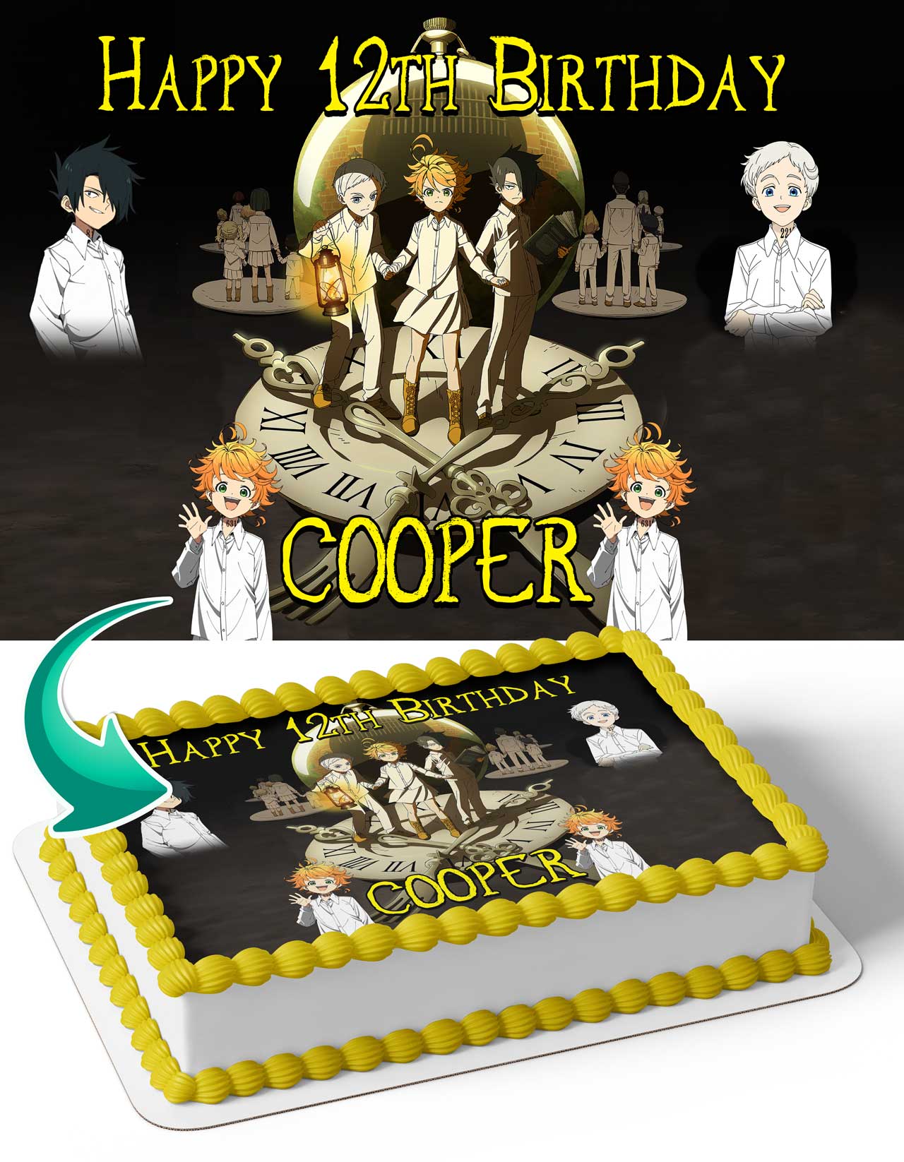 The Promised Neverland Edible Cake Topper