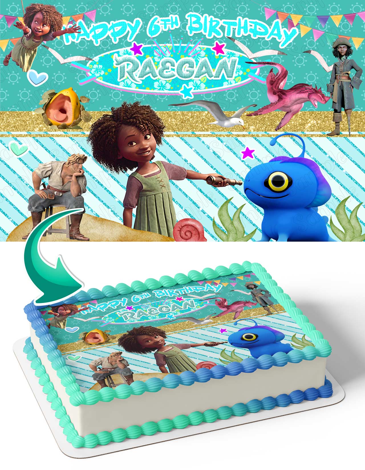 The Sea Beast Edible Cake Topper