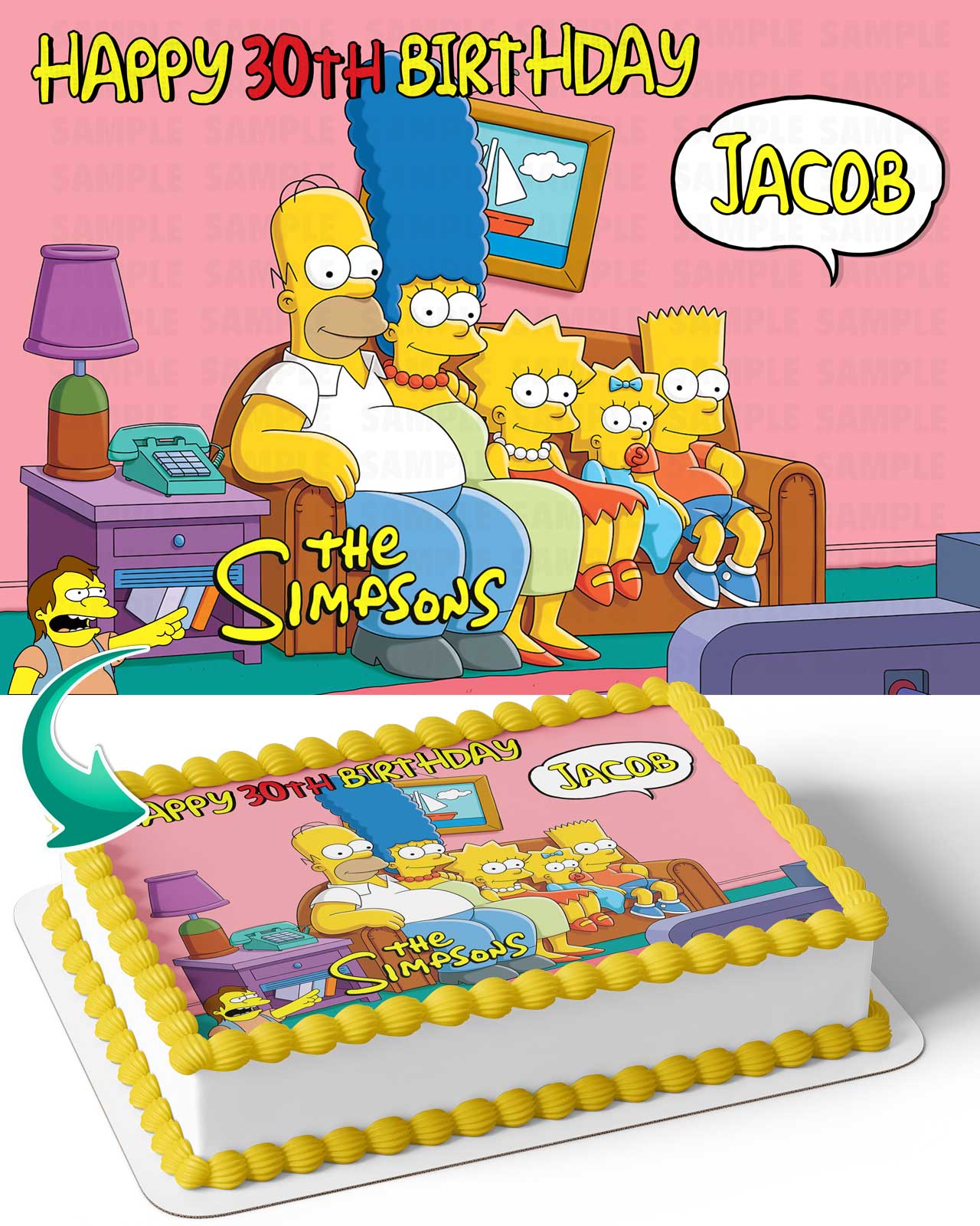 The Simpsons Edible Cake Topper
