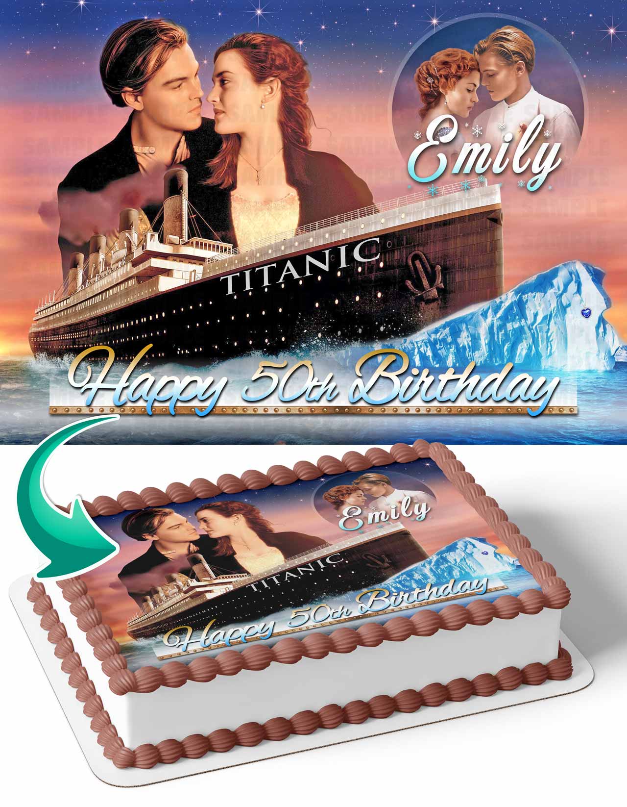 The Titanic Edible Cake Topper