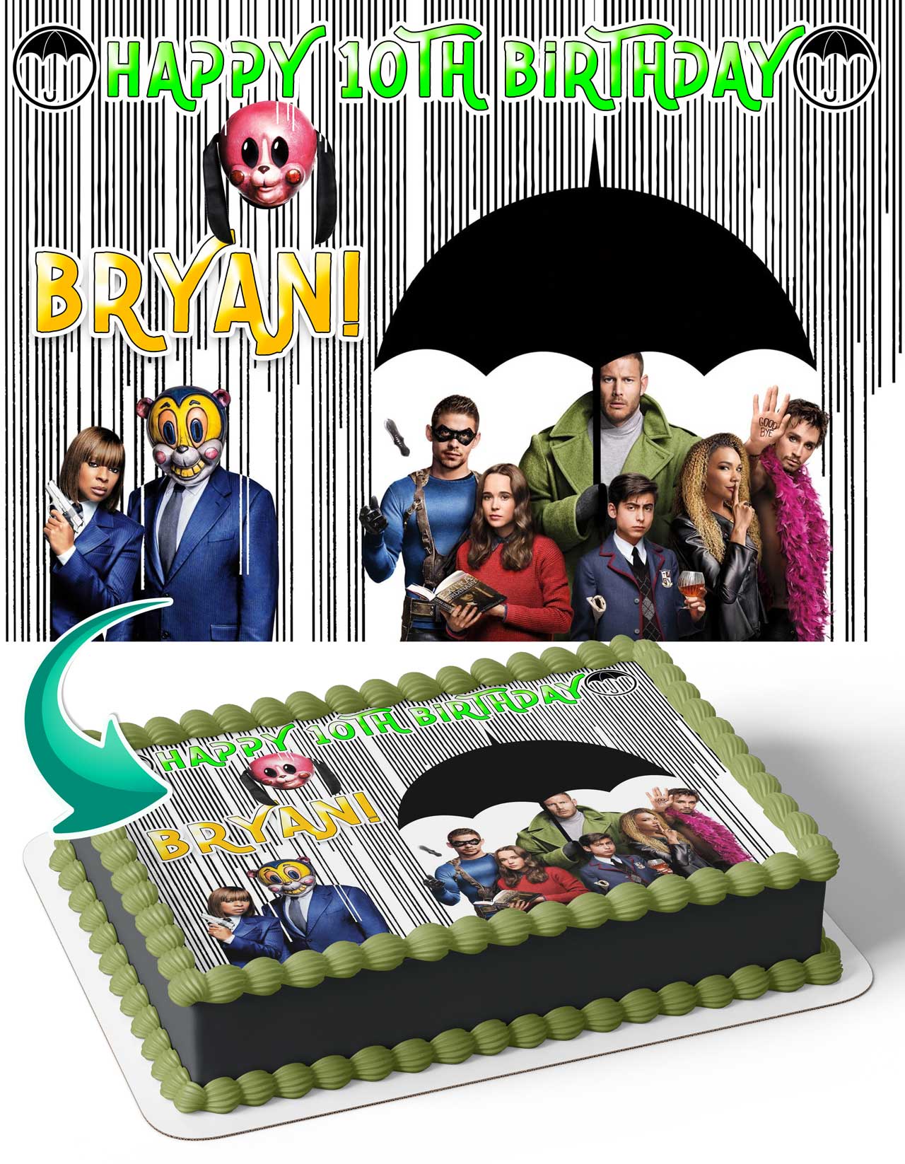 The Umbrella Academy Edible Cake Topper