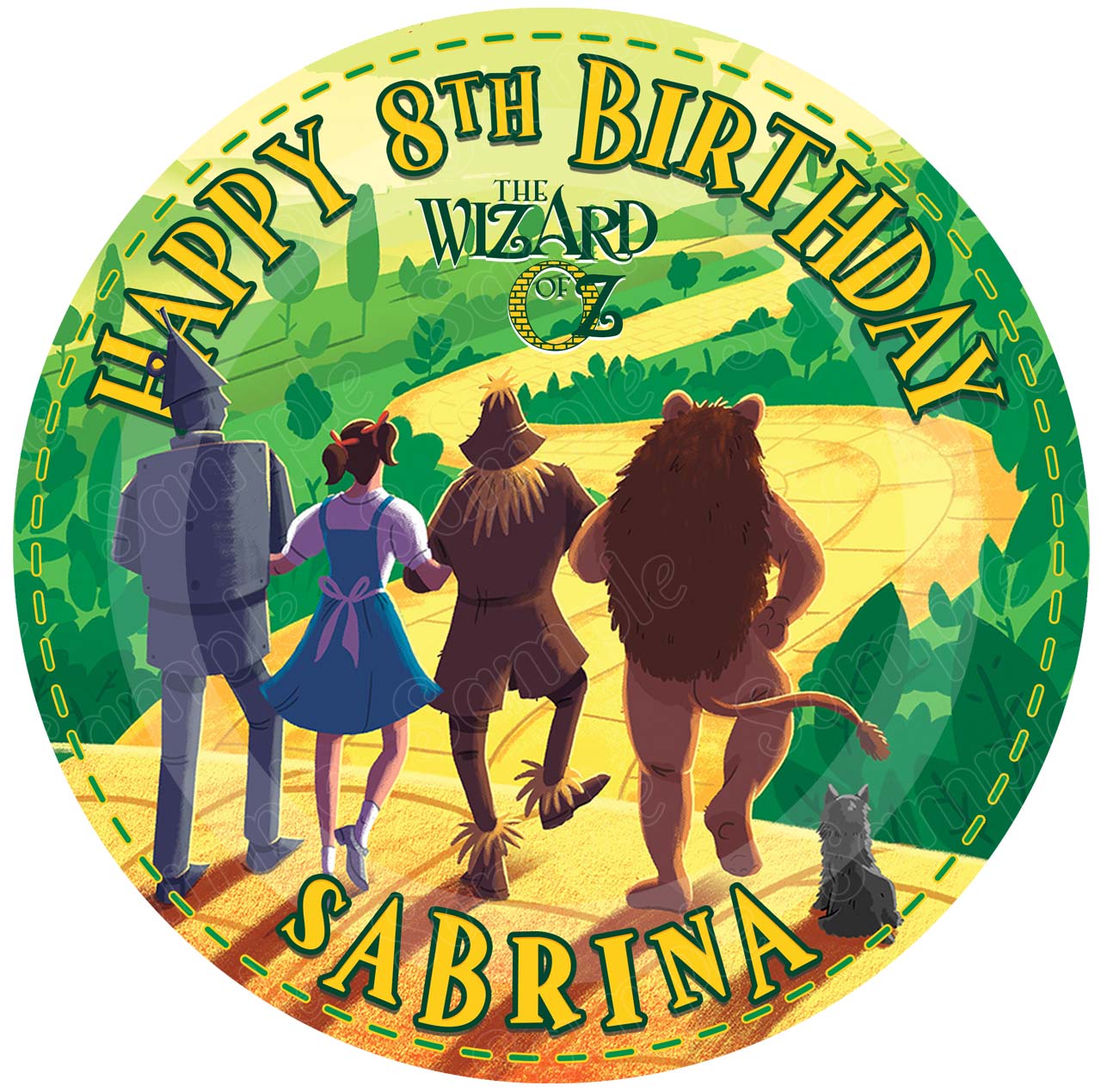 Wiza Fun Deco Round – Icing Sheet Birthday - Personalized Edible Cake Topper | Custom Icing Sheet | Birthday Cake Decoration | Photo Cake Image