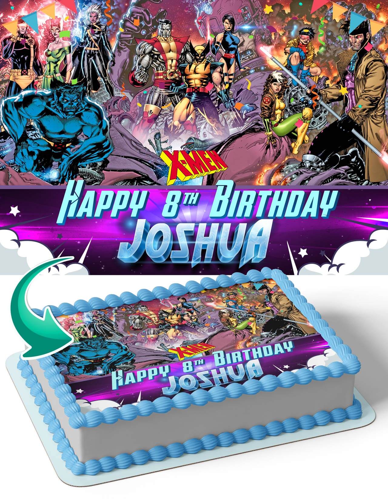 The XMEN Wolverin WV Personalized Edible Image 