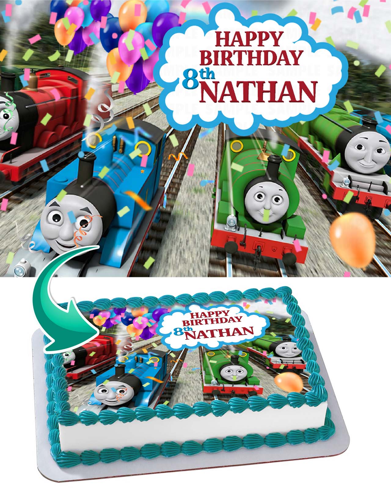 Thomas The Train Edible Cake Topper