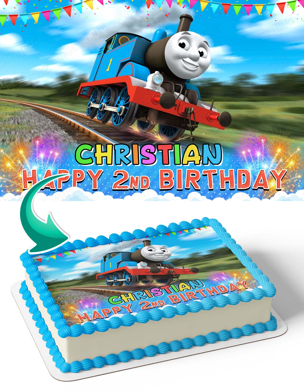 Thomas the Train Kids Edible Cake Topper