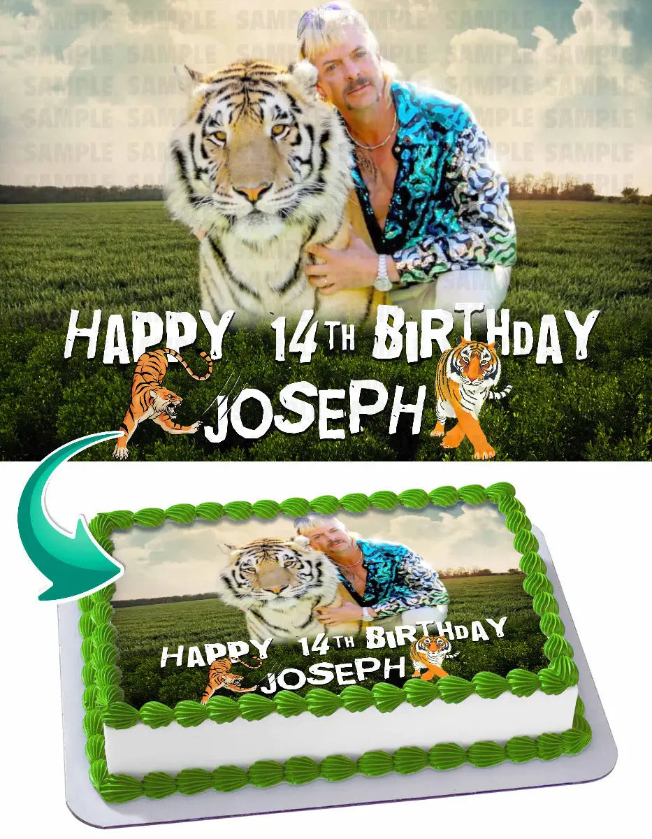 Tiger King Murder Mayhem and Madness Edible Cake Topper