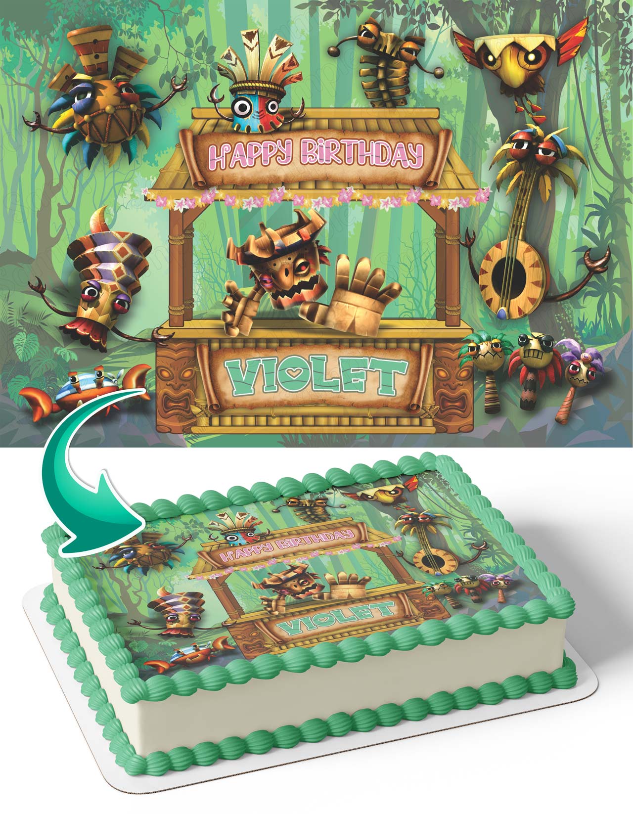 Tiki Tak Tribe Edible Cake Topper