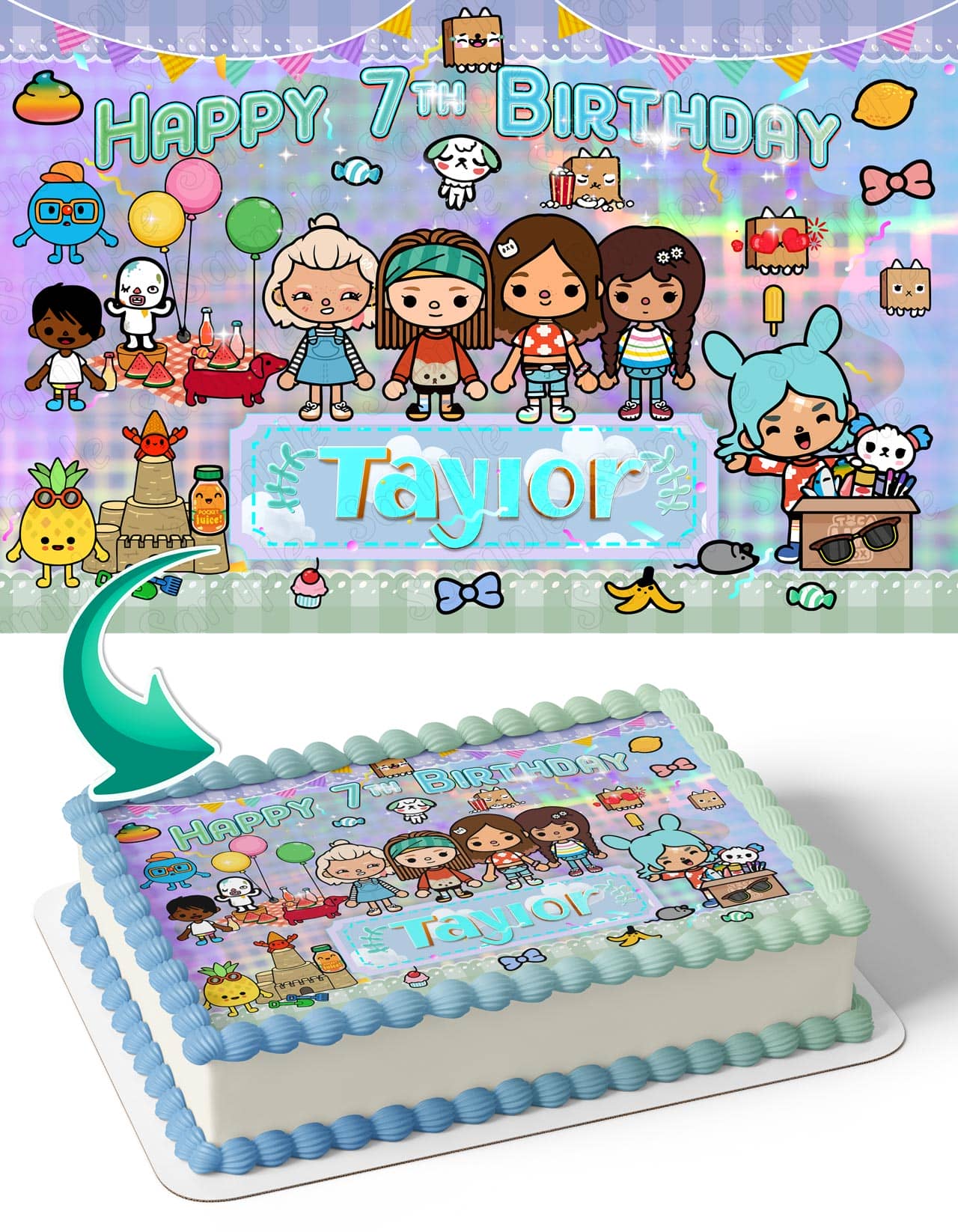 Toca Life World TC Edible Cake Topper
