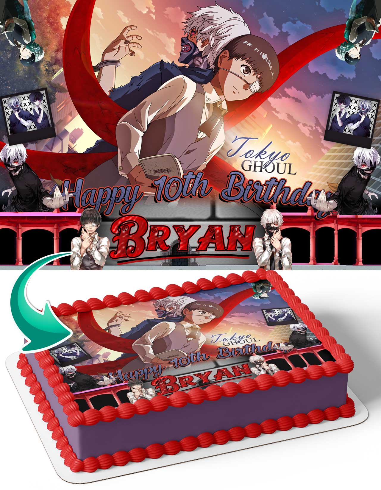 Tokyo Ghoul Edible Cake Topper