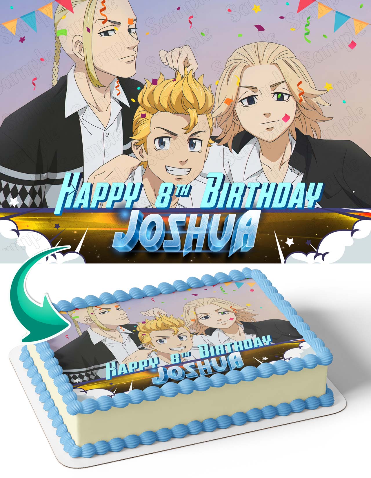 Tokyo Revengers Edible Cake Topper