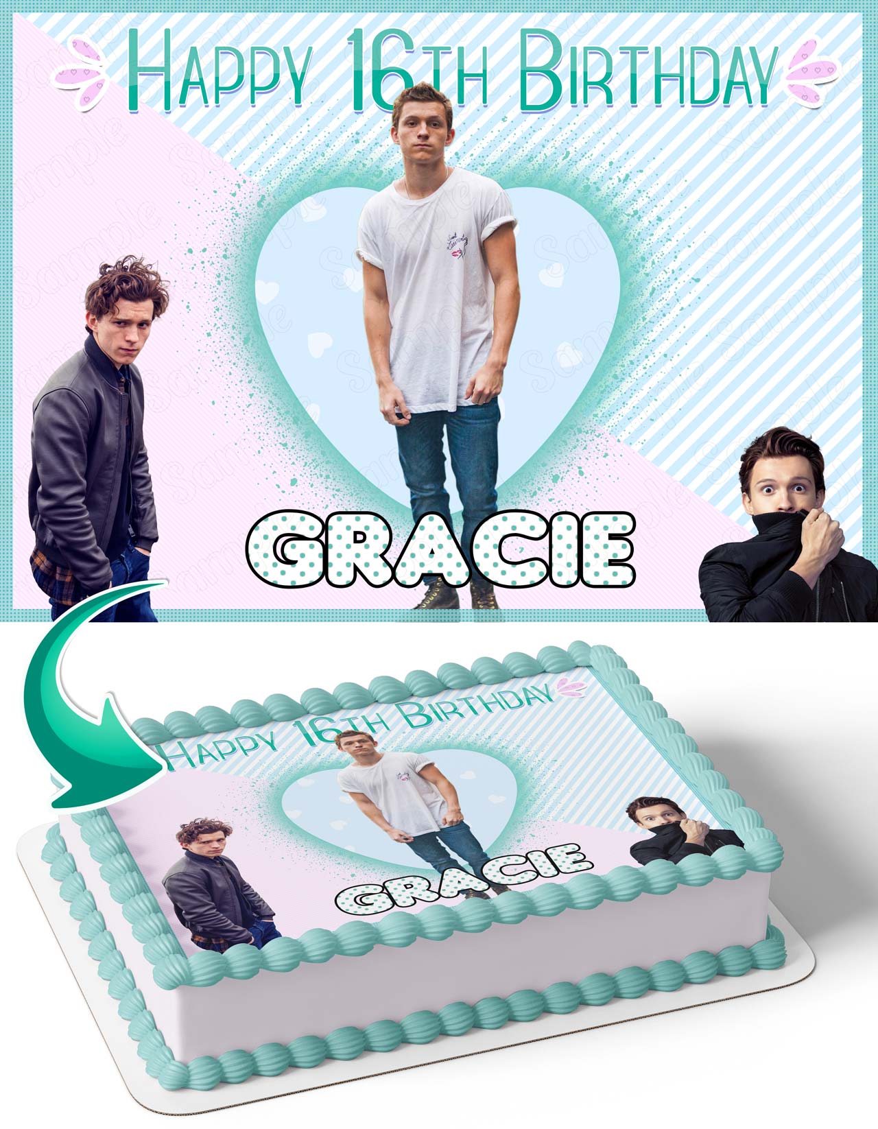 Tom Holland Edible Cake Topper