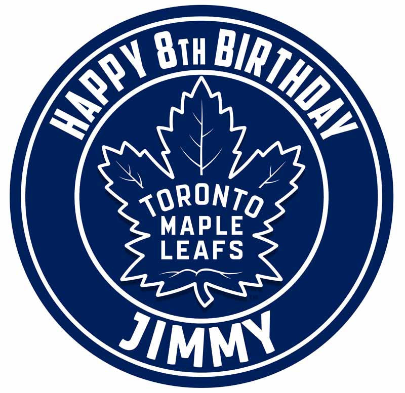 Toronto Maple Leafs Round – Icing Sheet Birthday - Personalized Edible Cake Topper | Custom Icing Sheet | Birthday Cake Decoration