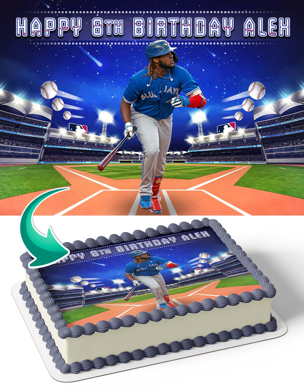 Toronto Blue Jays Vladimir Guerrero Jr Edible Cake Topper